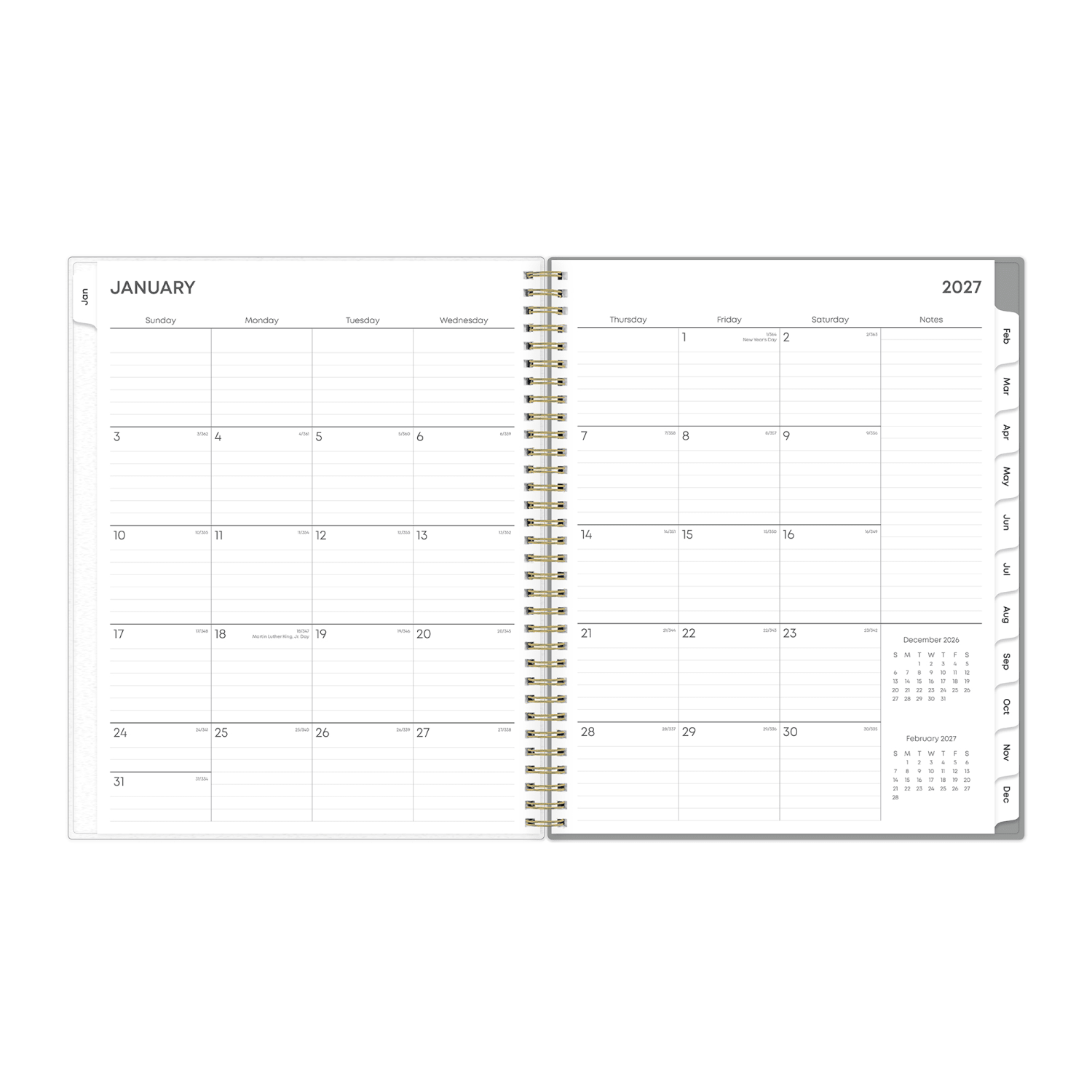 2027 Blue Sky Sophie Frosted Weekly/Monthly Planning Calendar, 8.5x11, 0%, PP, Jan-Dec, RY27 - Image 4