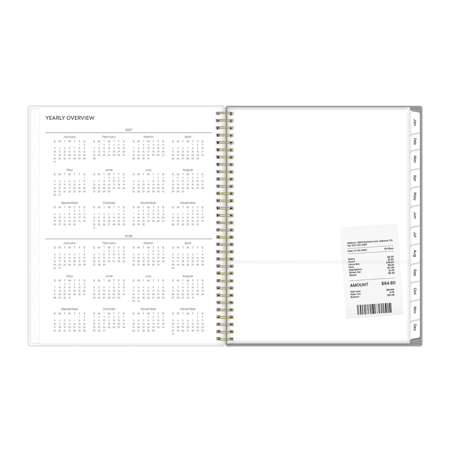 2027 Blue Sky Sophie Frosted Weekly/Monthly Planning Calendar, 8.5x11, 0%, PP, Jan-Dec, RY27 - Image 5