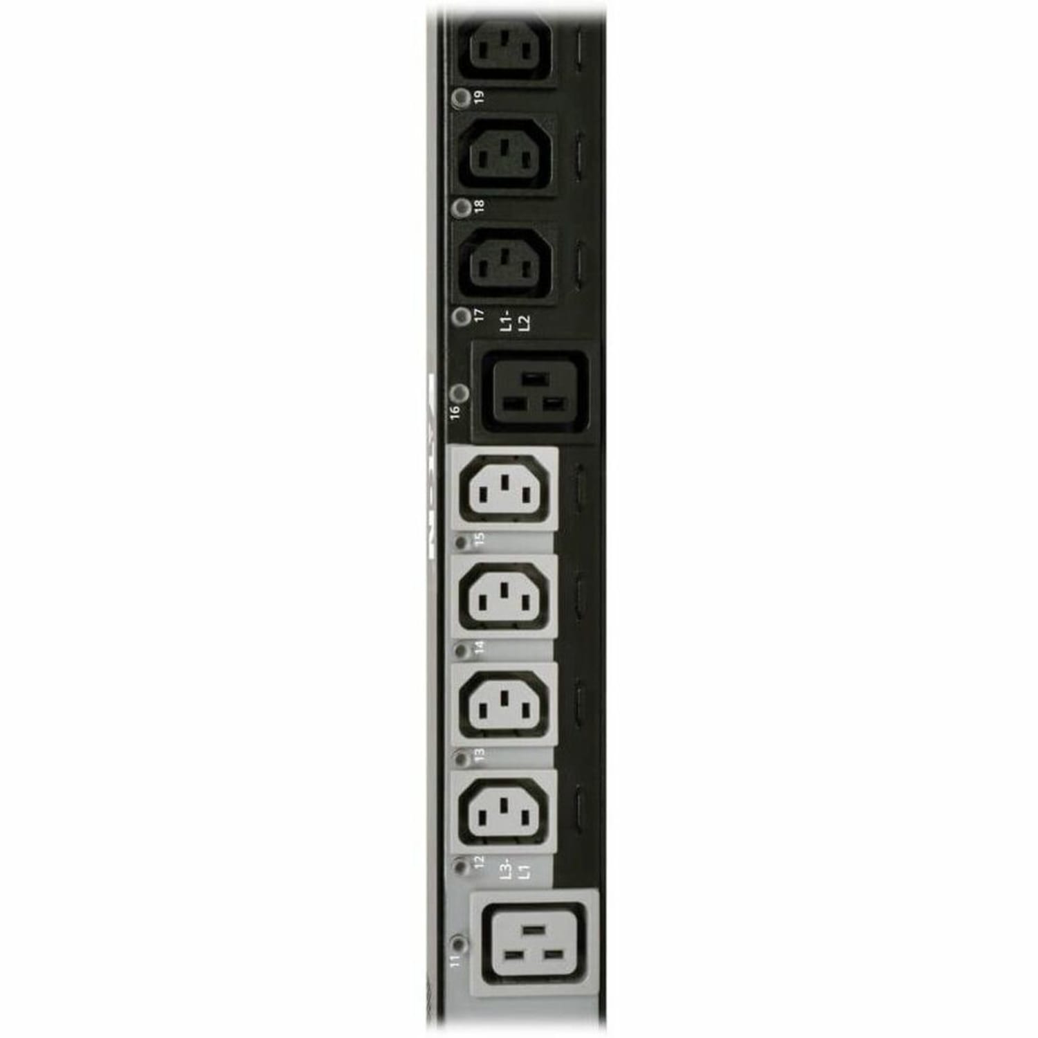 Tripp Lite 10kW 3-Phase PDU, Vertical, Switched, 0U, 24 IEC C13, 6 IEC C19 to L21-30P - 6 ft. Cord, LX Platform, TAA - PDU3EVS6L2130 - Image 5