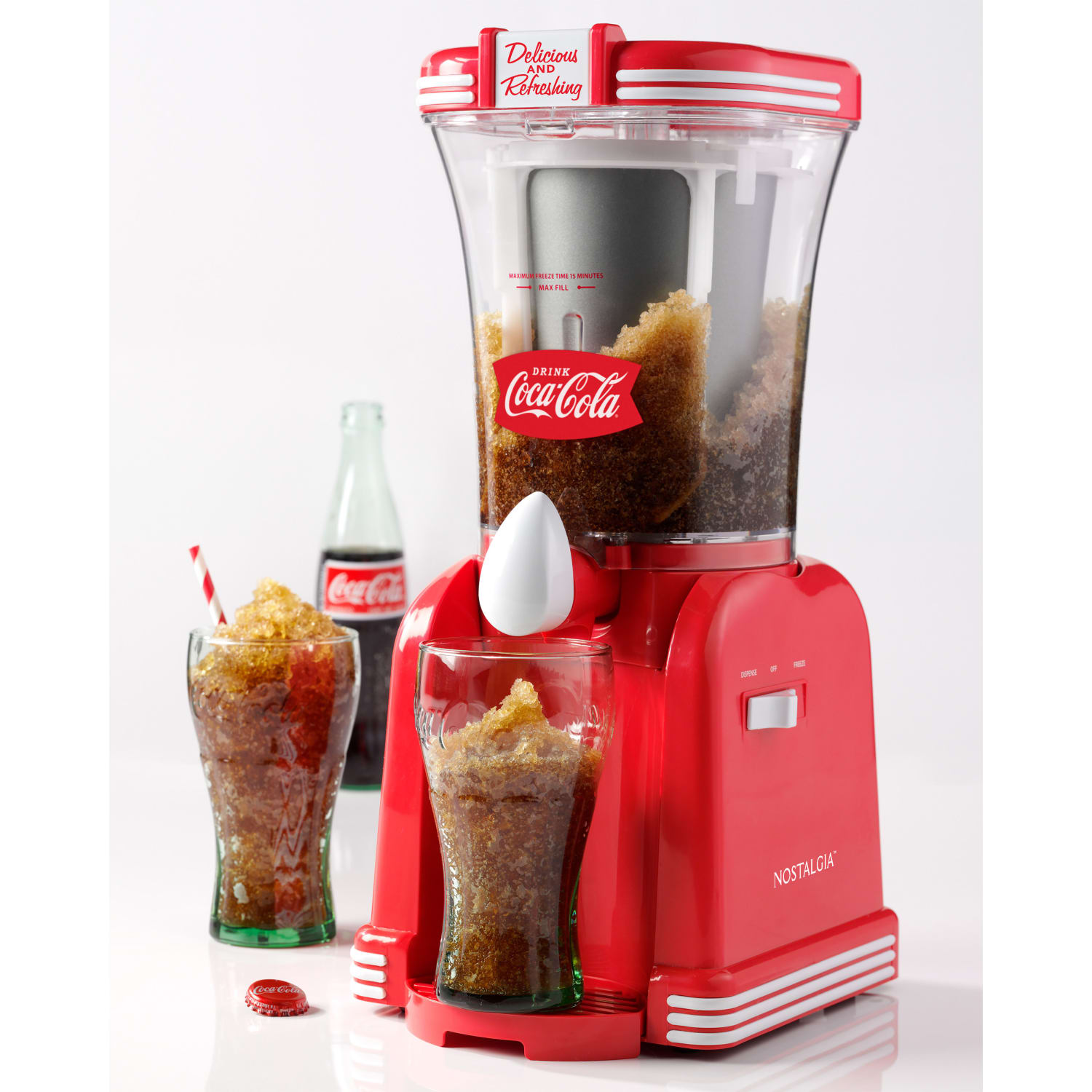 Nostalgia Electrics Coca-Cola 32 Oz Retro Slush Drink Maker, Red - Image 3