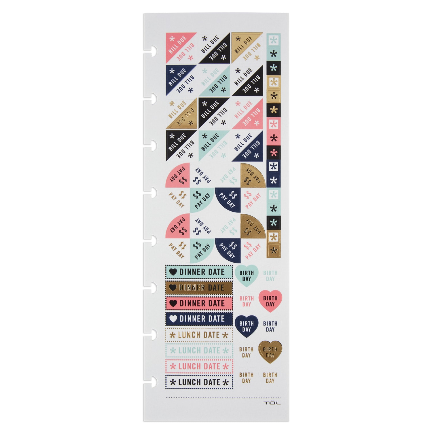 TUL Discbound Notebook Sticker Sheets, 3in x 8-1/2in, Assorted, 10 Sheets, 2 Sheets of 5 Designs - Image 5