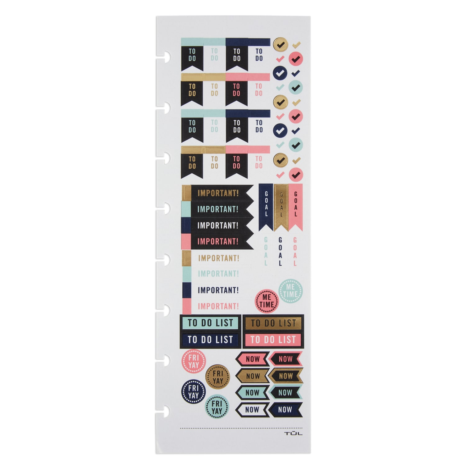 TUL Discbound Notebook Sticker Sheets, 3in x 8-1/2in, Assorted, 10 Sheets, 2 Sheets of 5 Designs - Image 6