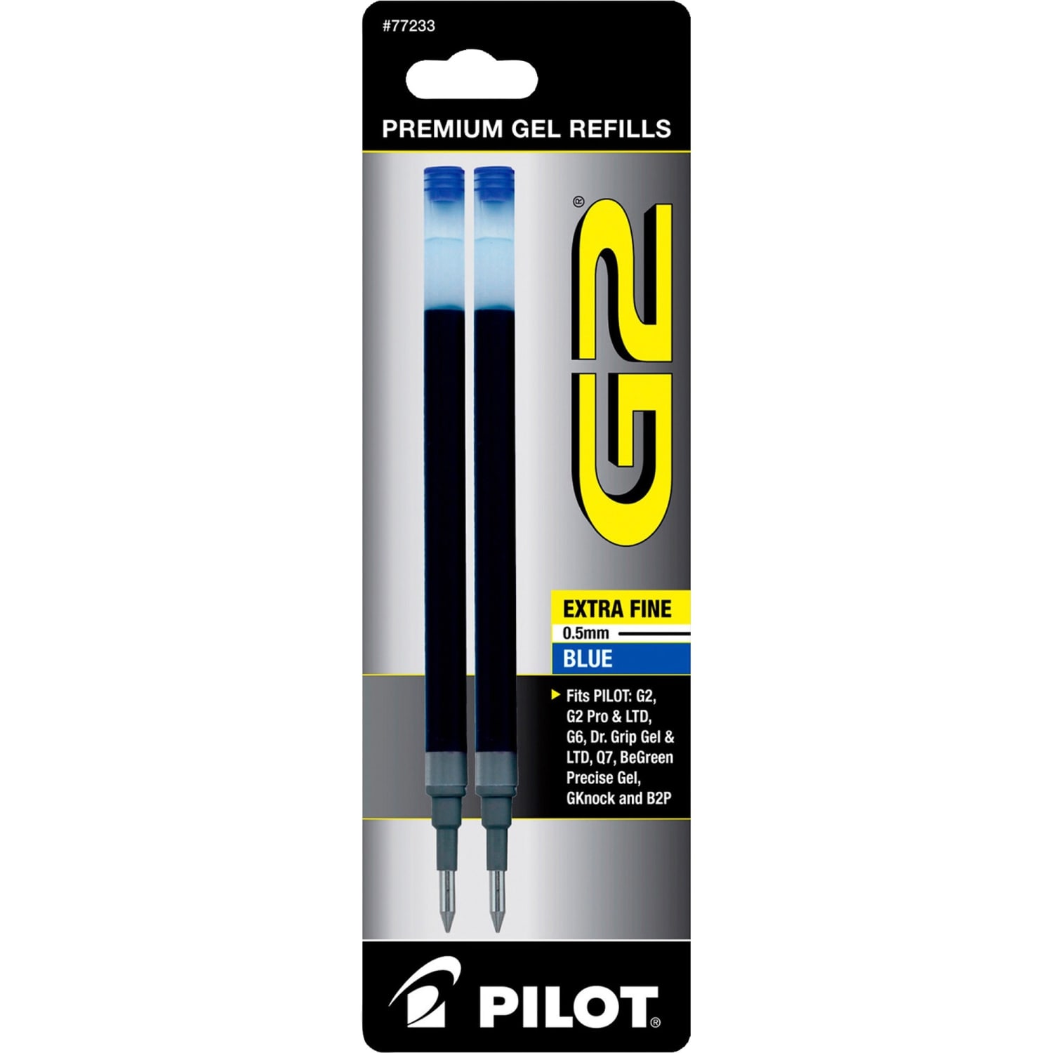 Pilot G2 Premium Gel Ink Refills, Extra-Fine Point, 0.5 mm, Blue Ink, Pack Of 2 - Image 3