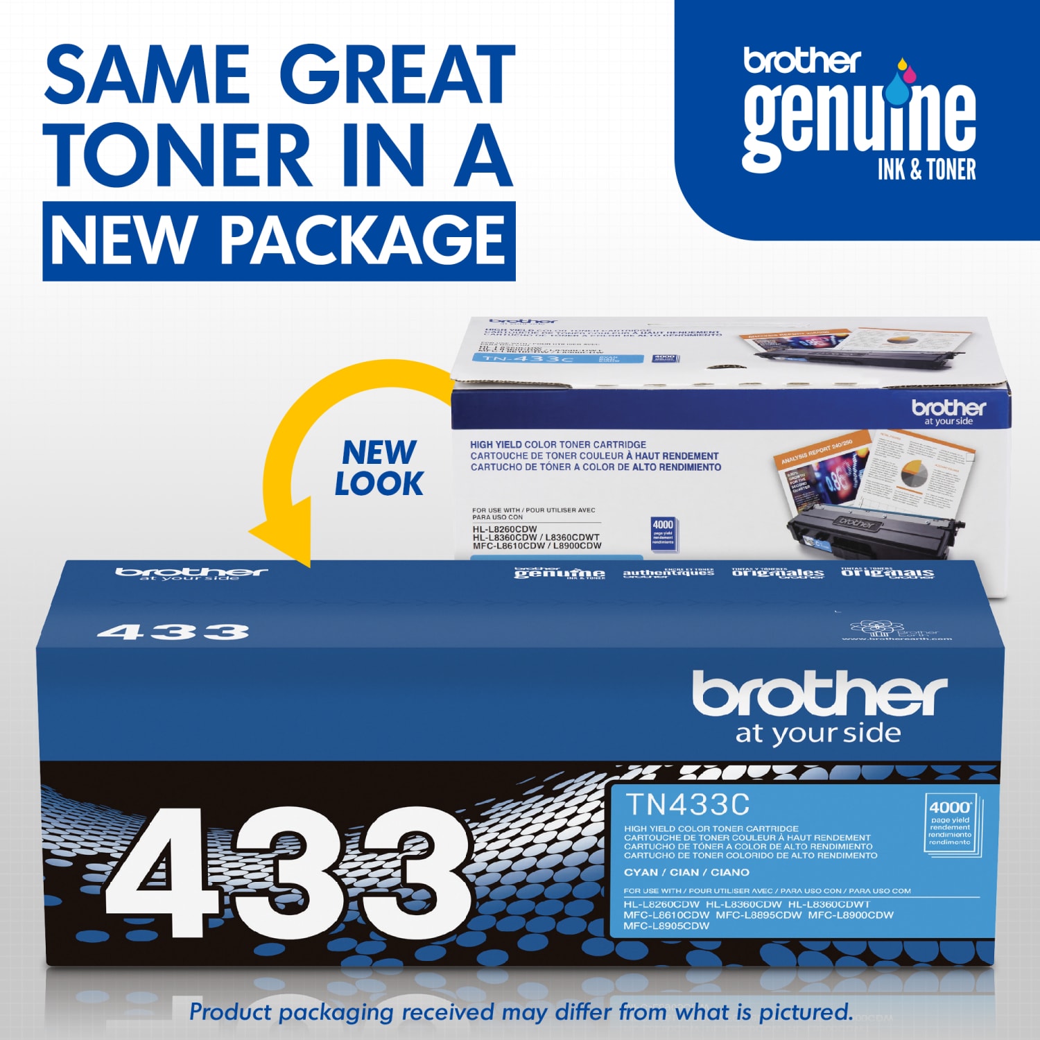 Brother TN-433 Cyan High Yield Toner Cartridge, TN-433C - Image 4
