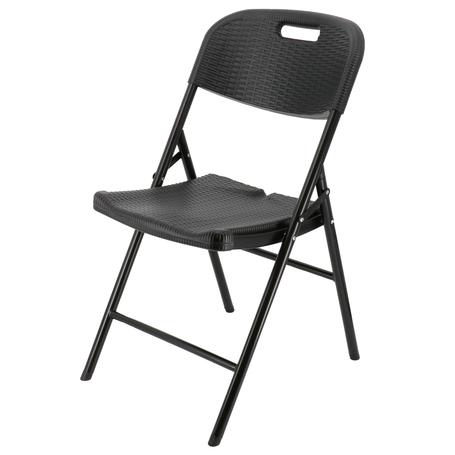 Elama Indoor And Outdoor Rattan Folding Chairs Black Pack Of 4 Chairs PopularChairscom Elama Indoor And Outdoor Rattan Folding Chairs Black Pack Of 4 Chairs PopularChairscom