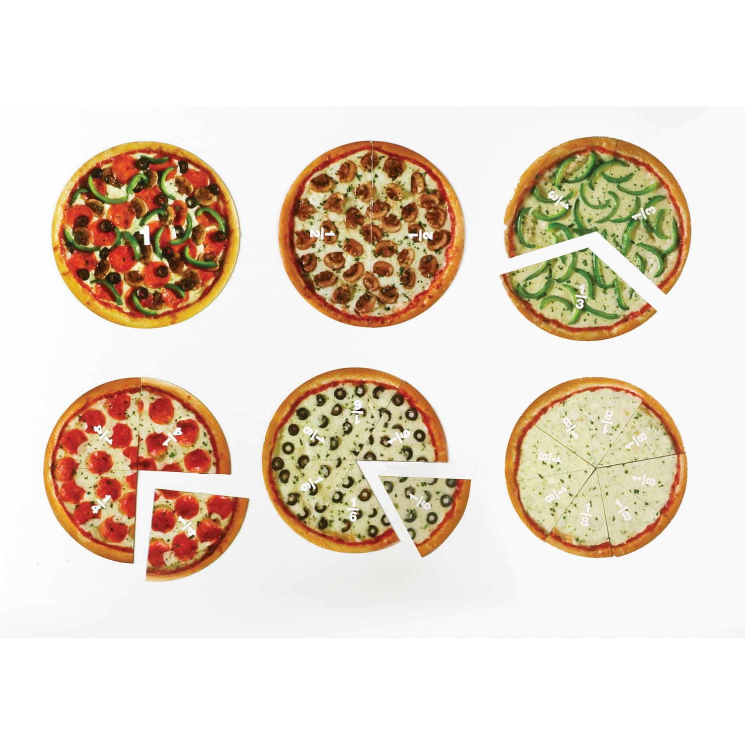 Learning Resources Magnetic Pizza Fraction Set, Pack Of 6 - Image 5