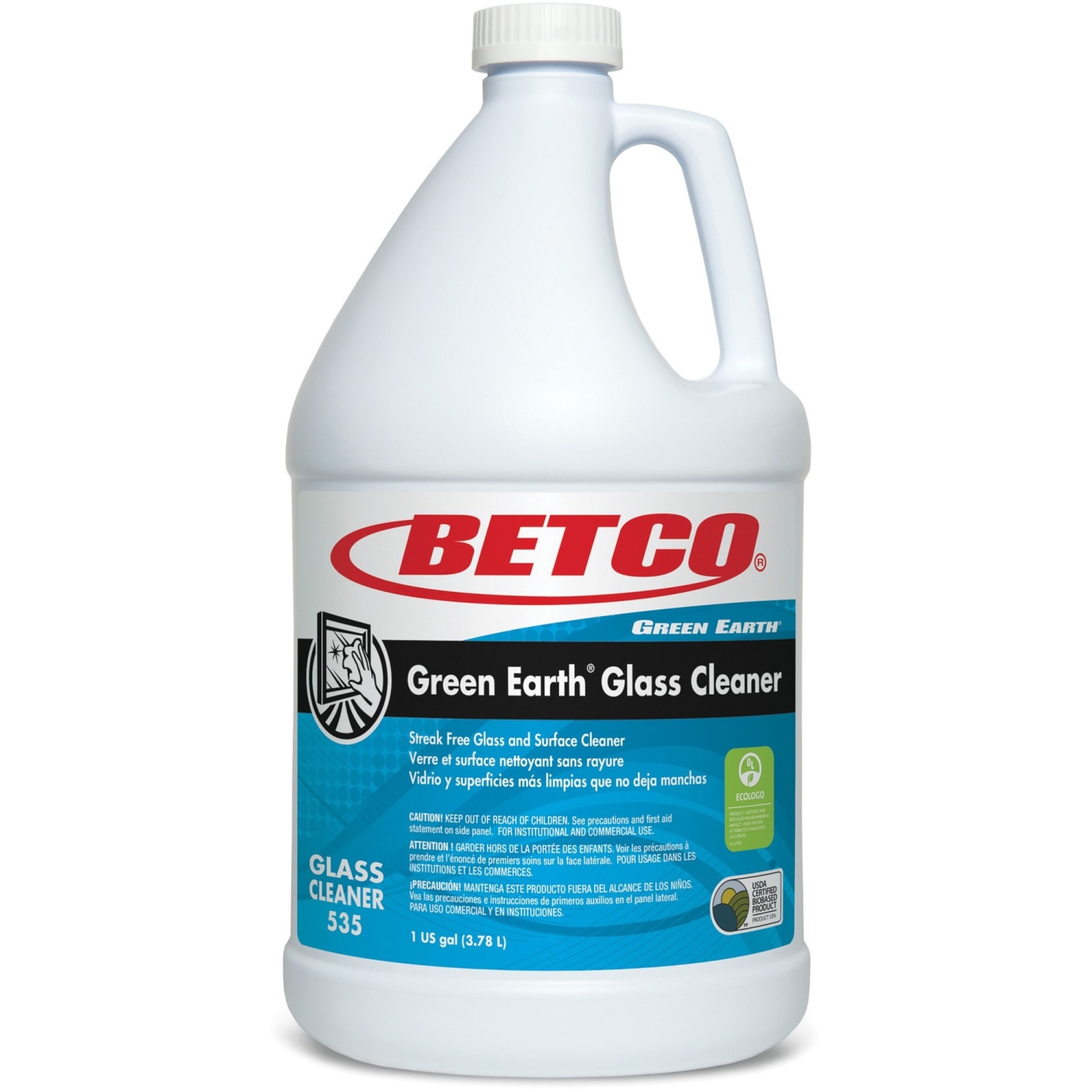 Betco Green Earth Glass Cleaner, 128 Oz Bottle, Case Of 4 - Image 3