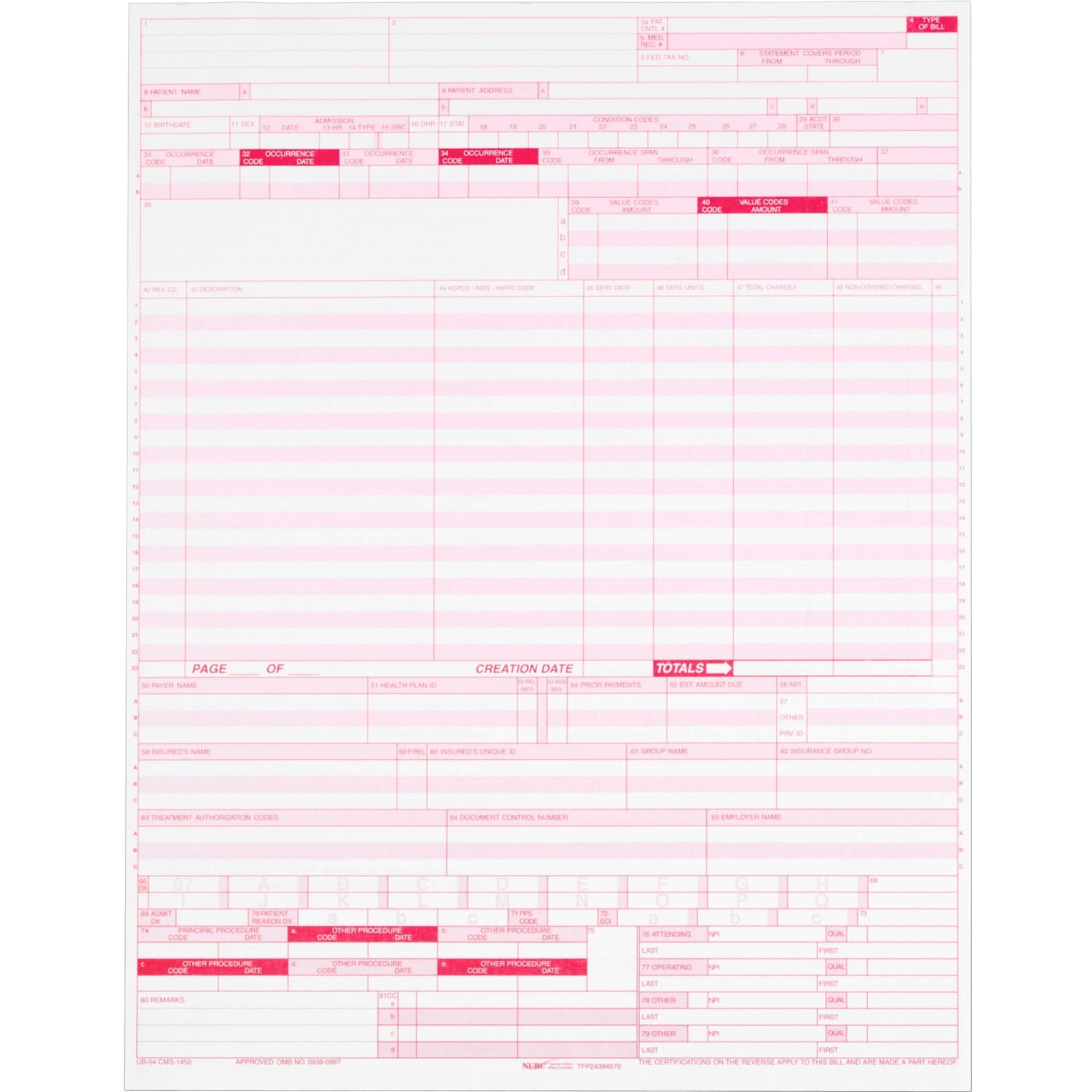 TOPS UB-04 Forms, 1 Part, White, 8 1/2in x 11in, Box Of 2,500 - Image 3