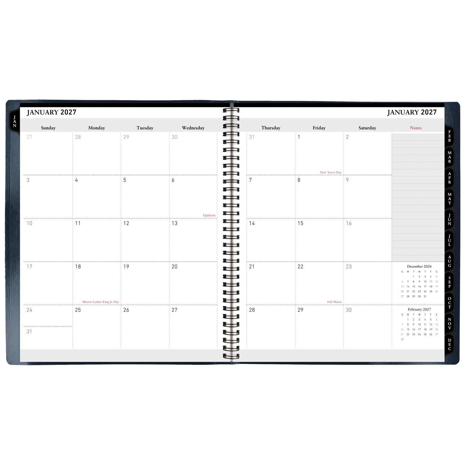 Office Depot Brand Monthly Planner, 9in x 11in, Navy, January 2027 to January 2028, OD71071727 - Image 3