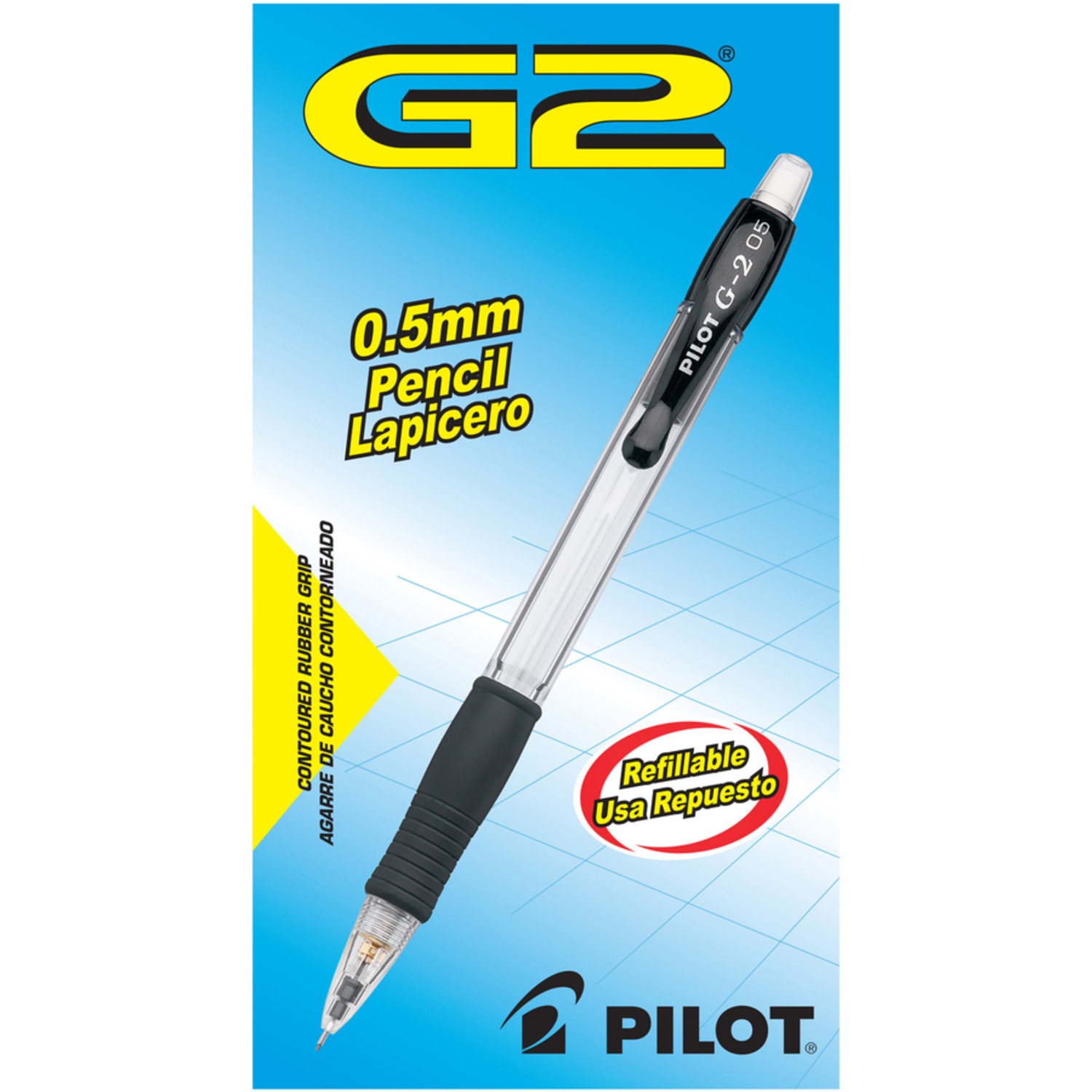 Pilot G-2 Mechanical Pencils, 0.5mm, #2 Lead, Clear Barrel, Pack Of 12 - Image 4
