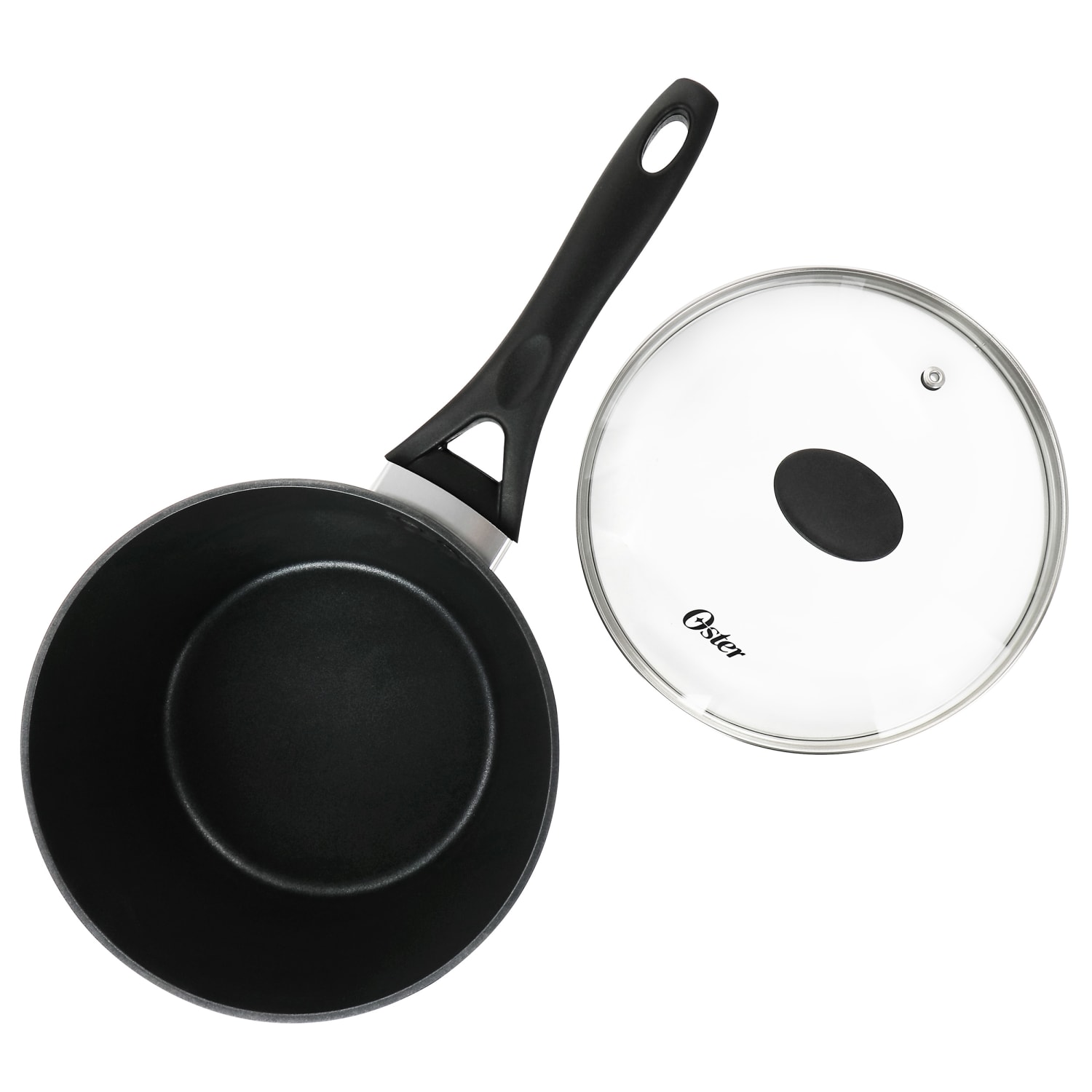 Oster 2.5-Quart Non-Stick Aluminum Saucepan With Lid, Black - Image 5
