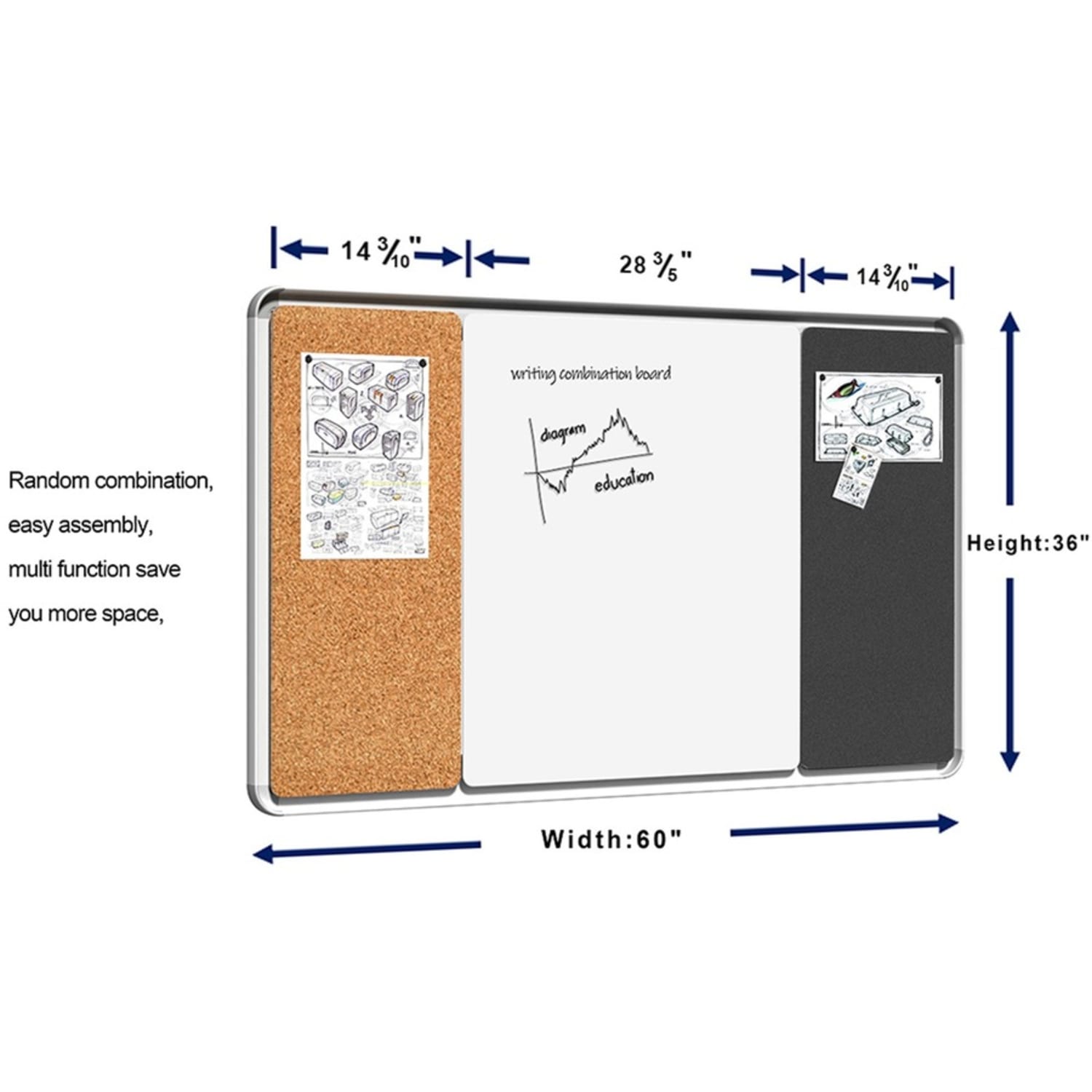 Lorell Mounting Frame for Whiteboard - Silver - Aluminum - 1 Each - Image 4