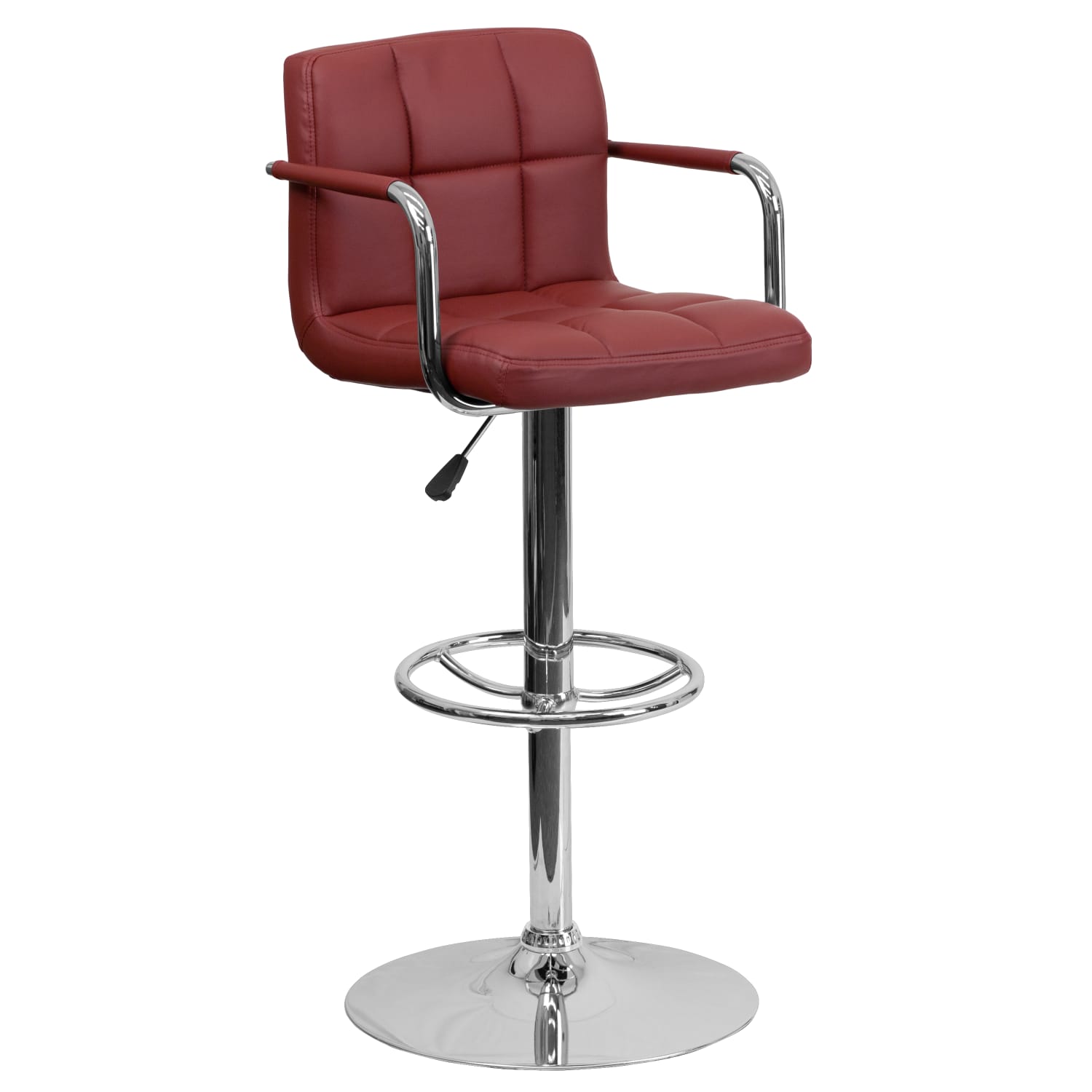 Flash Furniture Contemporary Quilted Vinyl Adjustable Height Bar Stool Burgundy PopularChairscom Flash Furniture Contemporary Quilted Vinyl Adjustable Height Bar Stool Burgundy PopularChairscom