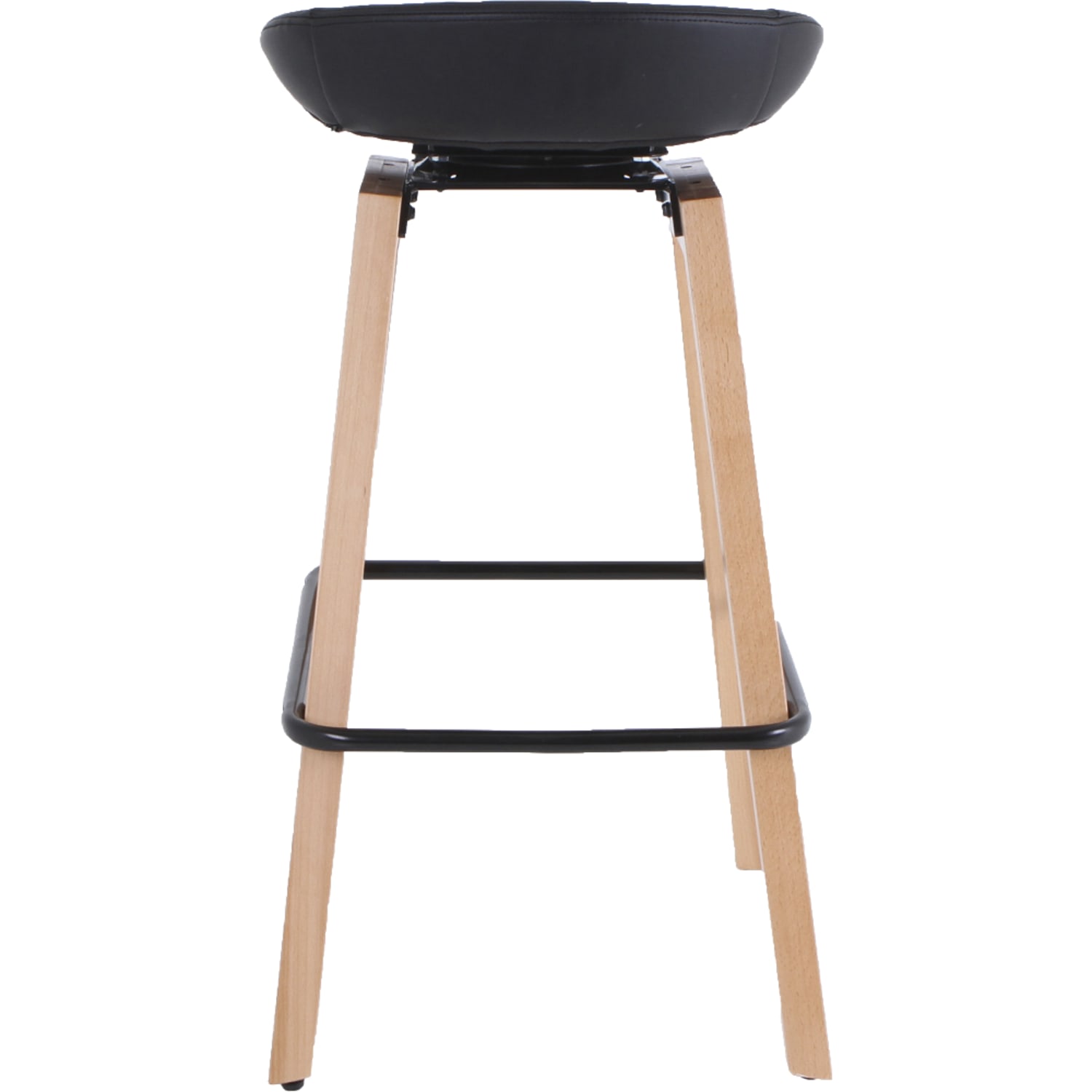 Lorell Modern Low-Back Bar Stool, Black - Image 3