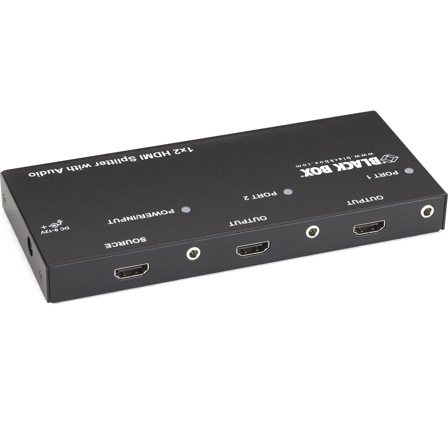 Black Box 1 x 2 HDMI Splitter with Audio - Audio Line In - Audio Line Out - 1 x HDMI In - 2 x HDMI Out - Image 3