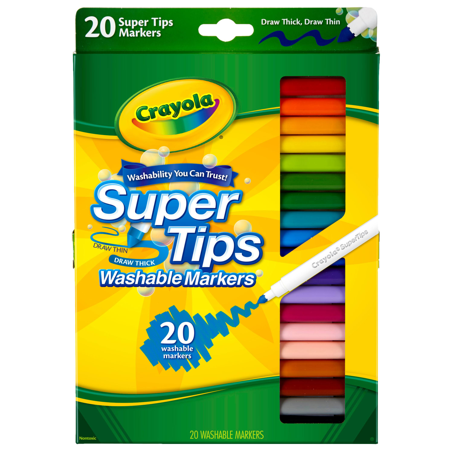 Crayola Washable Super Tips Markers, 20 Per Box, Set Of 6 Boxes - Image 3