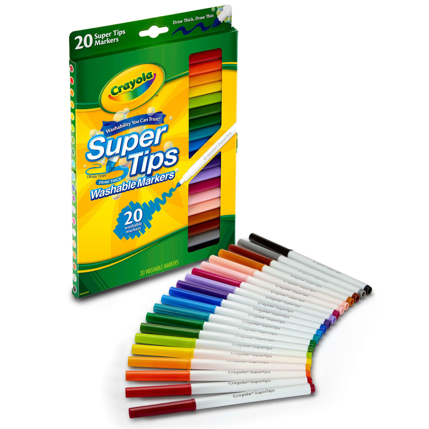 Crayola Washable Super Tips Markers, 20 Per Box, Set Of 6 Boxes - Image 5