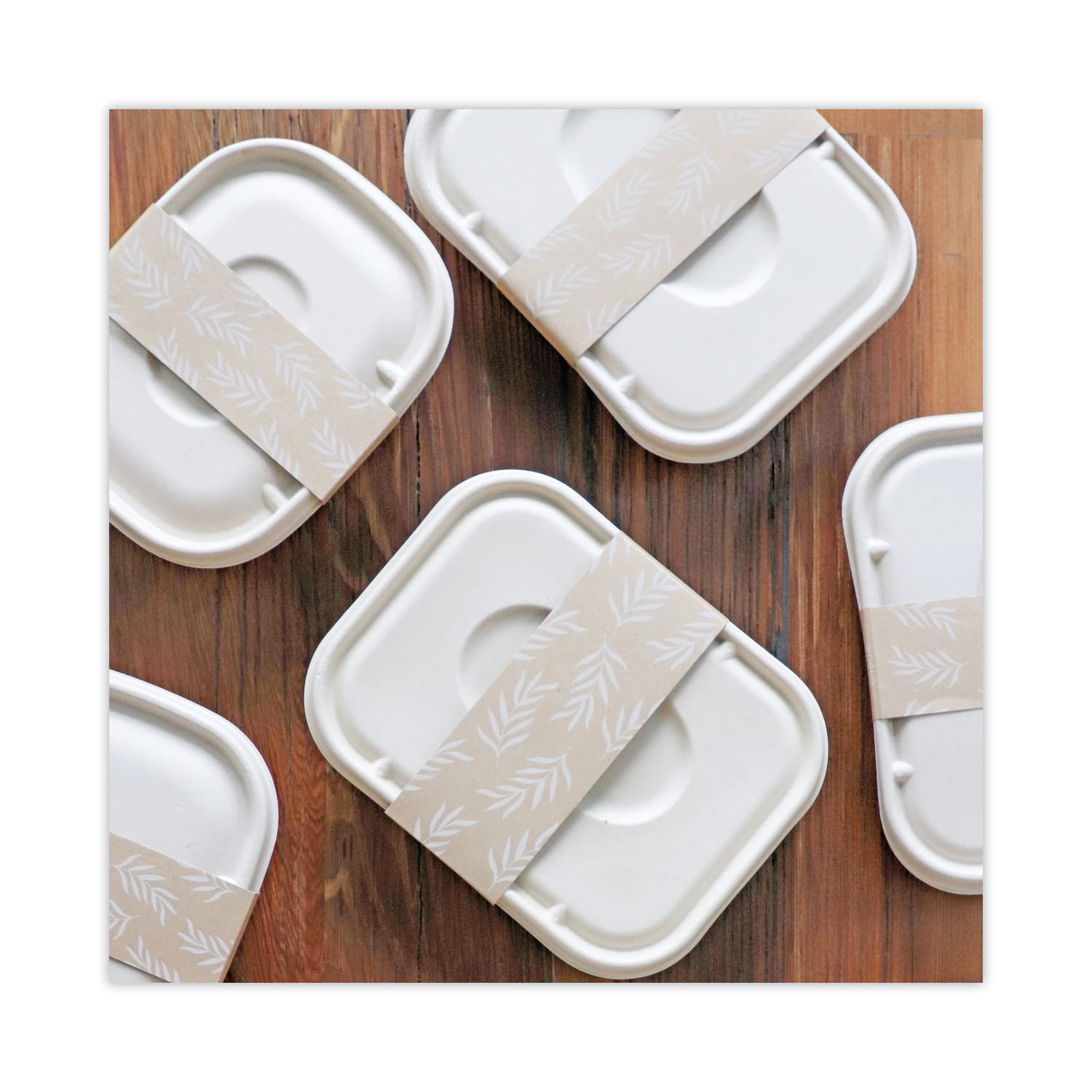 World Centric Fiber Container Sleeves, 3-1/4inH x 7-1/2inW x 10inD, World Centric Leaf, Pack Of 800 Sleeves - Image 4