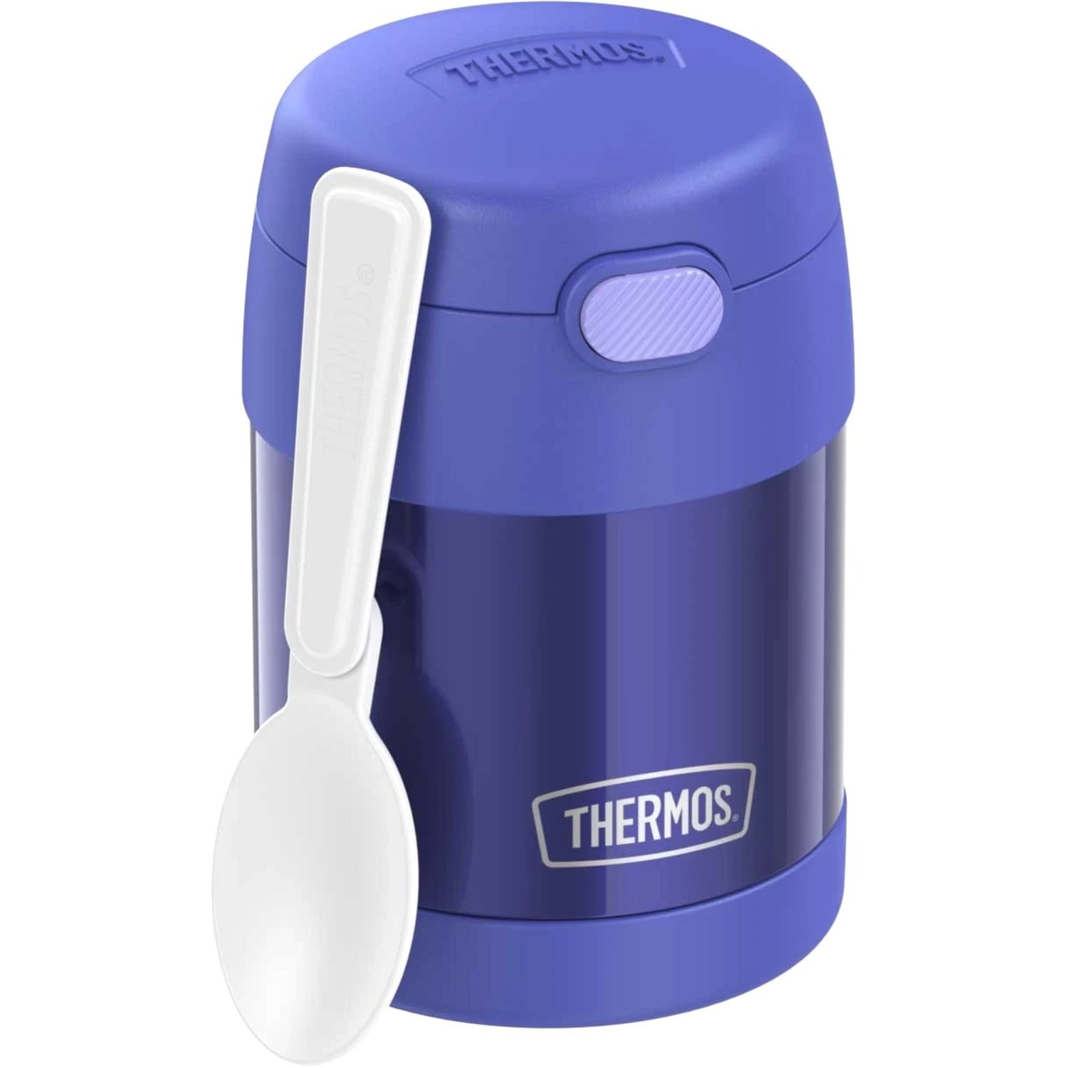 Thermos FUNtainer Stainless Steel Food Jar 10Oz - Food Storage - Dishwasher Safe - 3.7in Diameter - Purple - Stainless Steel Body - Image 4