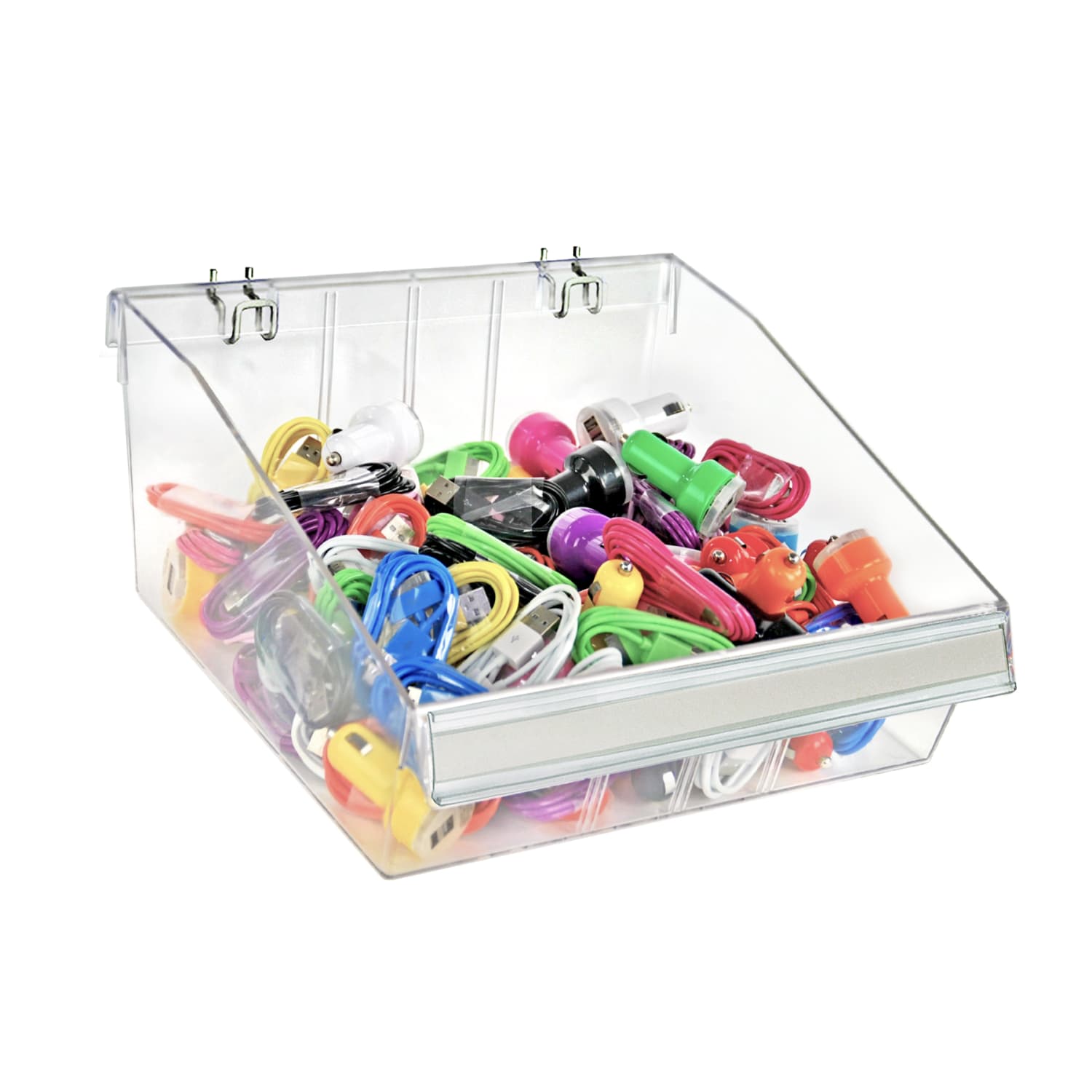 Azar Displays Small Deep Bin Tray Kits With Dividers, 5-3/4inH x 11-3/4inW x 12inD, Clear, Pack Of 2 Trays - Image 5