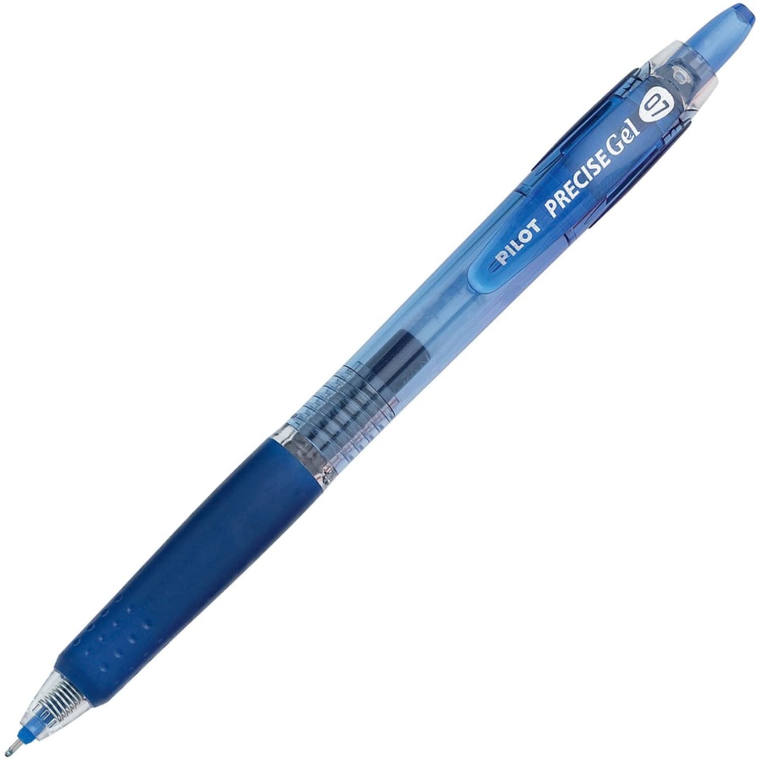 Pilot Precise BeGreen Gel Retractable Rollerball Pens, Fine Point, 0.7 mm, 83% Recycled, Blue Translucent Barrel, Blue Ink, Pack Of 12 - Image 5