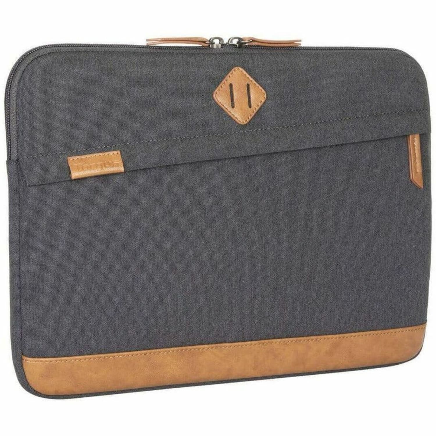 Targus Strata III Laptop Sleeve For 14in Laptops, Gray/Brown - Image 3