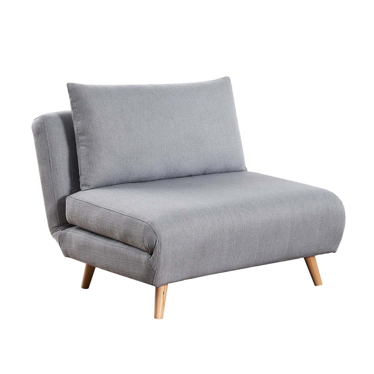 Flash Furniture Shaw Convertible Tri Fold Fabric Sleeper Guest Chair Light Gray PopularChairscom