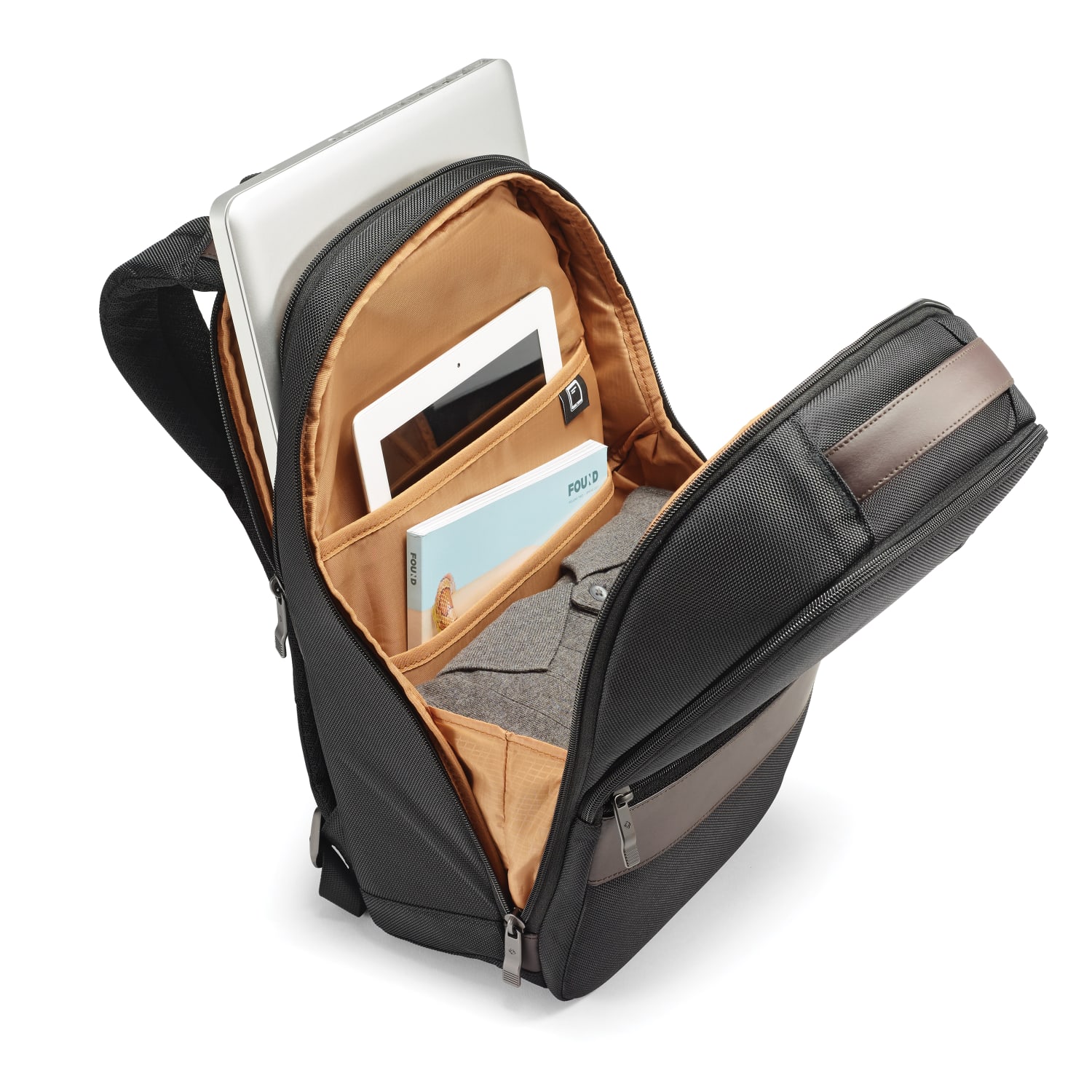 Samsonite Kombi Slim Laptop Backpack, Black/Brown - Image 6