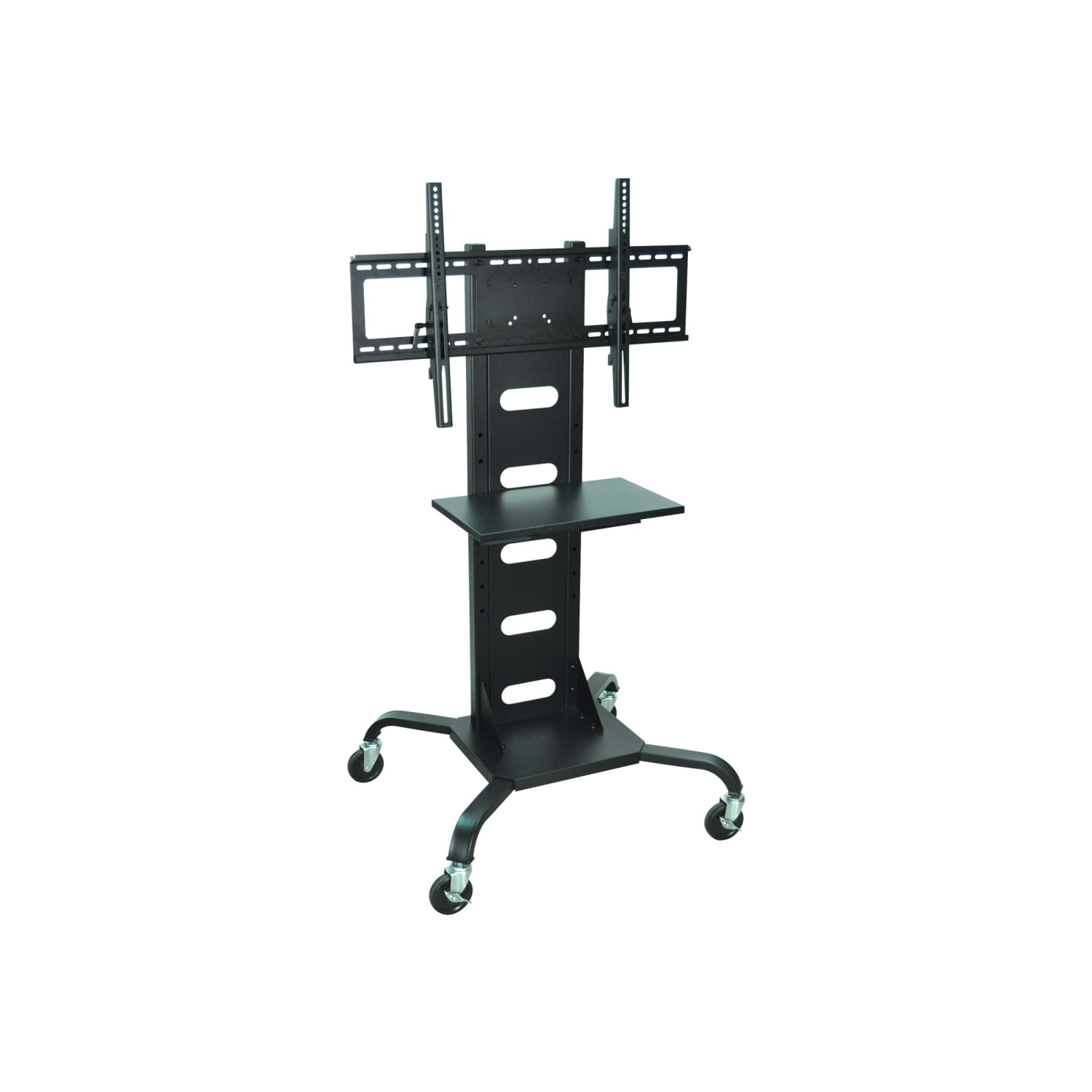 H. Wilson Mobile Flat Panel TV Stand With Mount, 51inH x 31inW x 28inD, Black - Image 5