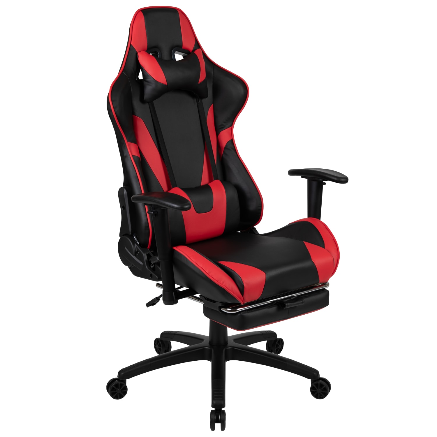 Flash Furniture X30 Ergonomic LeatherSoft Faux Leather Gaming Racing Chair, Red/Black - Image 3