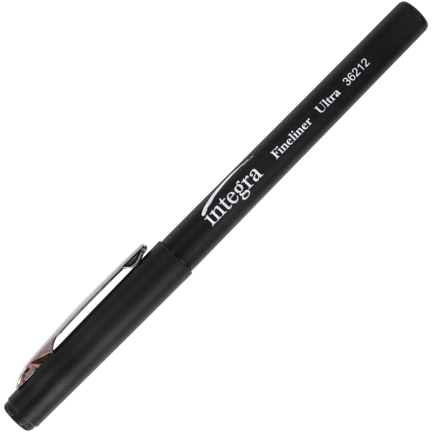 Integra Fineliner Ultra Fine Permanent Markers - Ultra Fine Marker Point - Black - 12 / Pack - Image 5