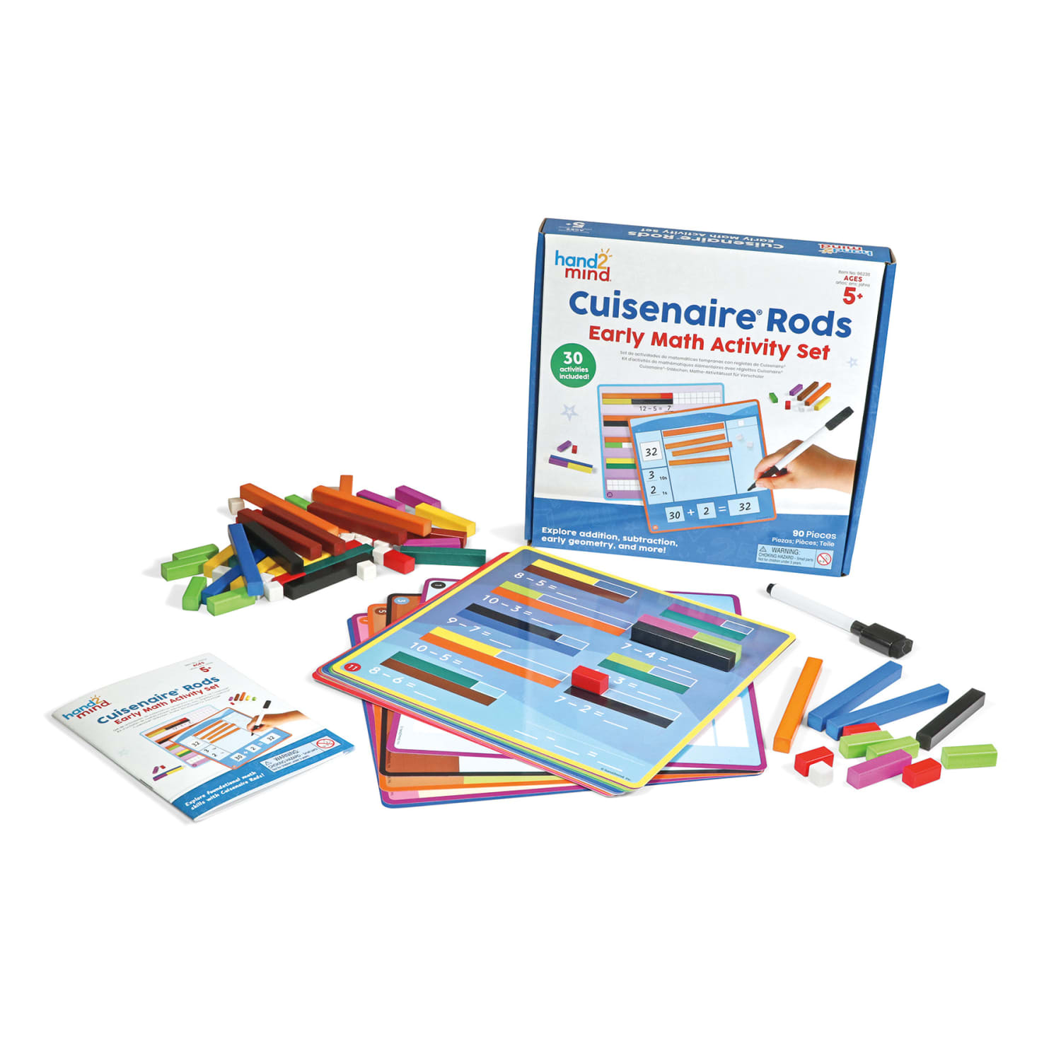Hand2Mind Cuisenaire Rods Early Math Activity Set, K - 2