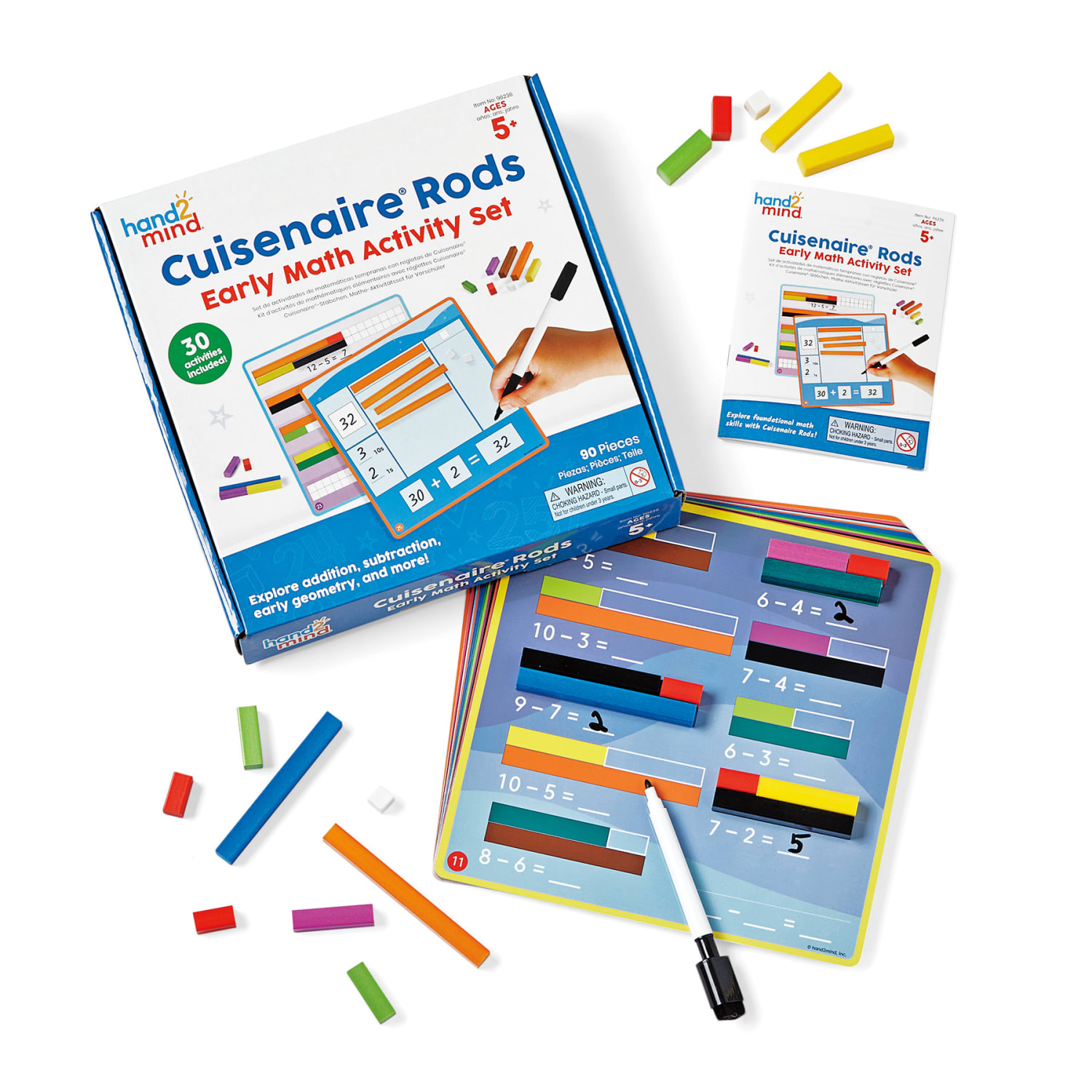 Hand2Mind Cuisenaire Rods Early Math Activity Set, K - 2 - Image 3
