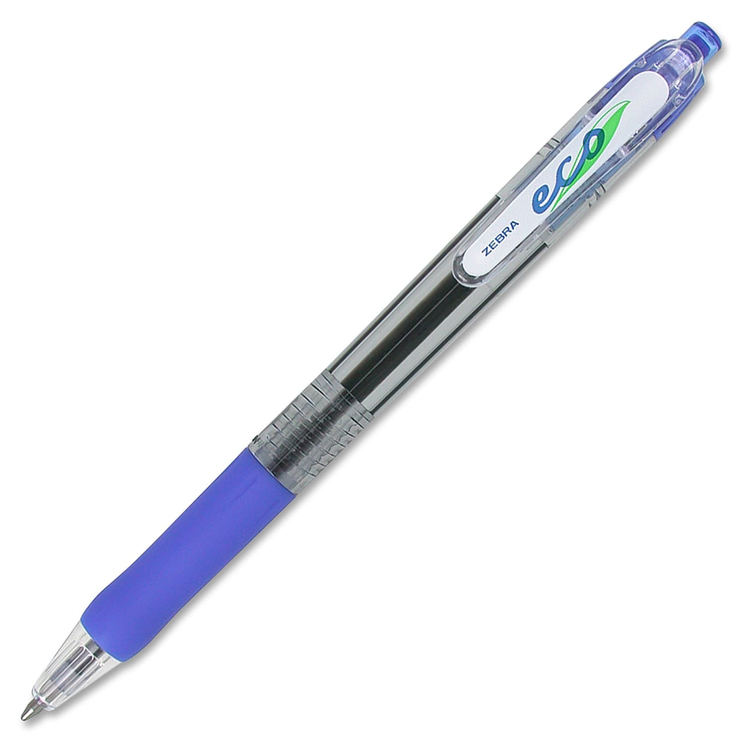 Zebra Pen Eco Jimnie Clip Retractable Ballpoint Pens, Pack Of 12, Medium Point, 1.0 mm, Blue Barrel, Blue Ink - Image 4