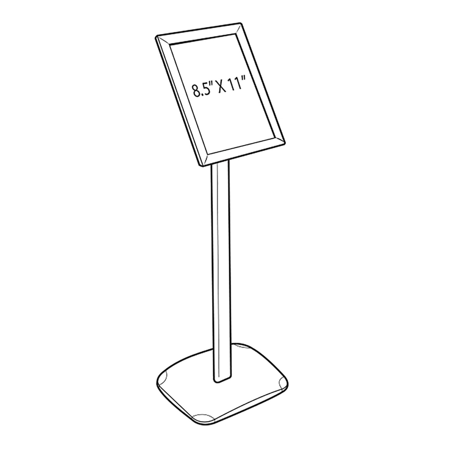 Azar Displays Floor Display, 8-1/2in x 11in, Silver - Image 4