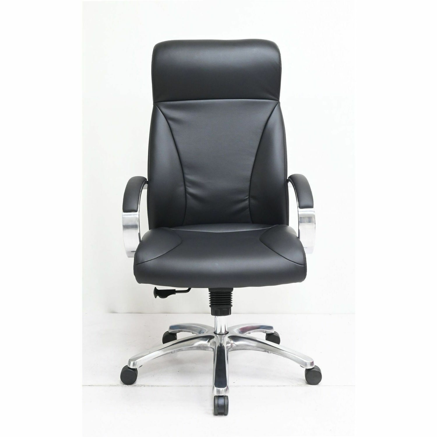 Lorell Pike High Back Executive Chair - High Back - Black - Polyurethane - Armrest - 1 Each - Image 3