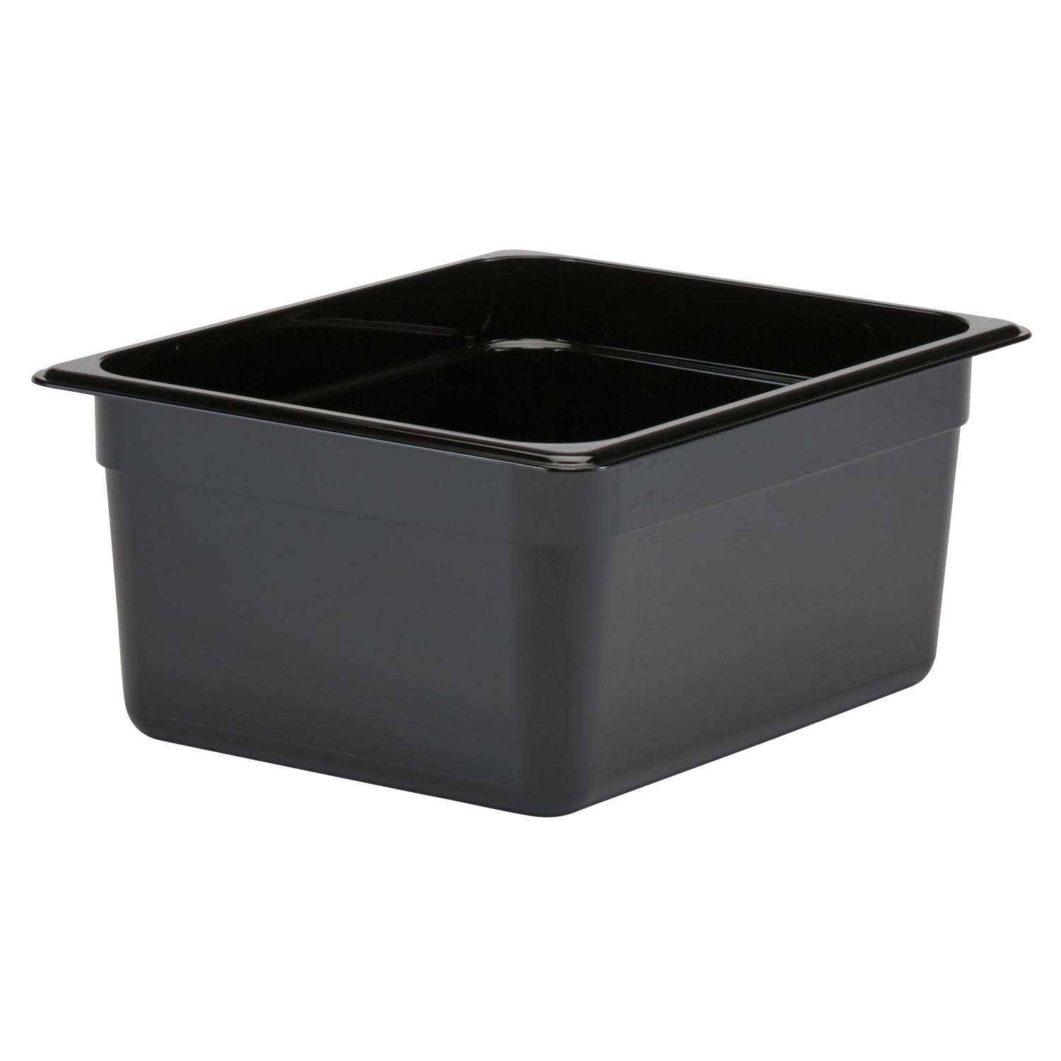 Cambro Camwear GN 1/2 Size 6in Food Pans, 6inH x 10-1/2inW 12-3/4inD, Black, Set Of 6 Pans