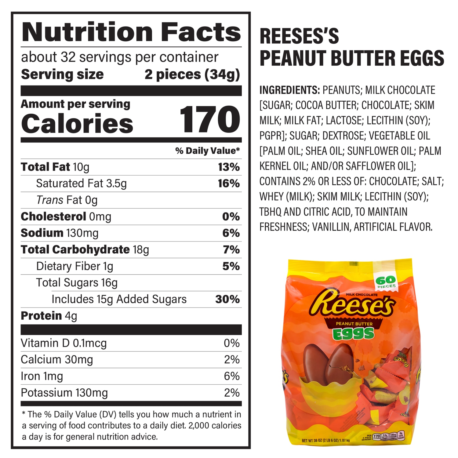 Hersheys Easter Bundle, Reeses Eggs And Milk Chocolate Kisses, Pack Of 2 Varities - Image 6