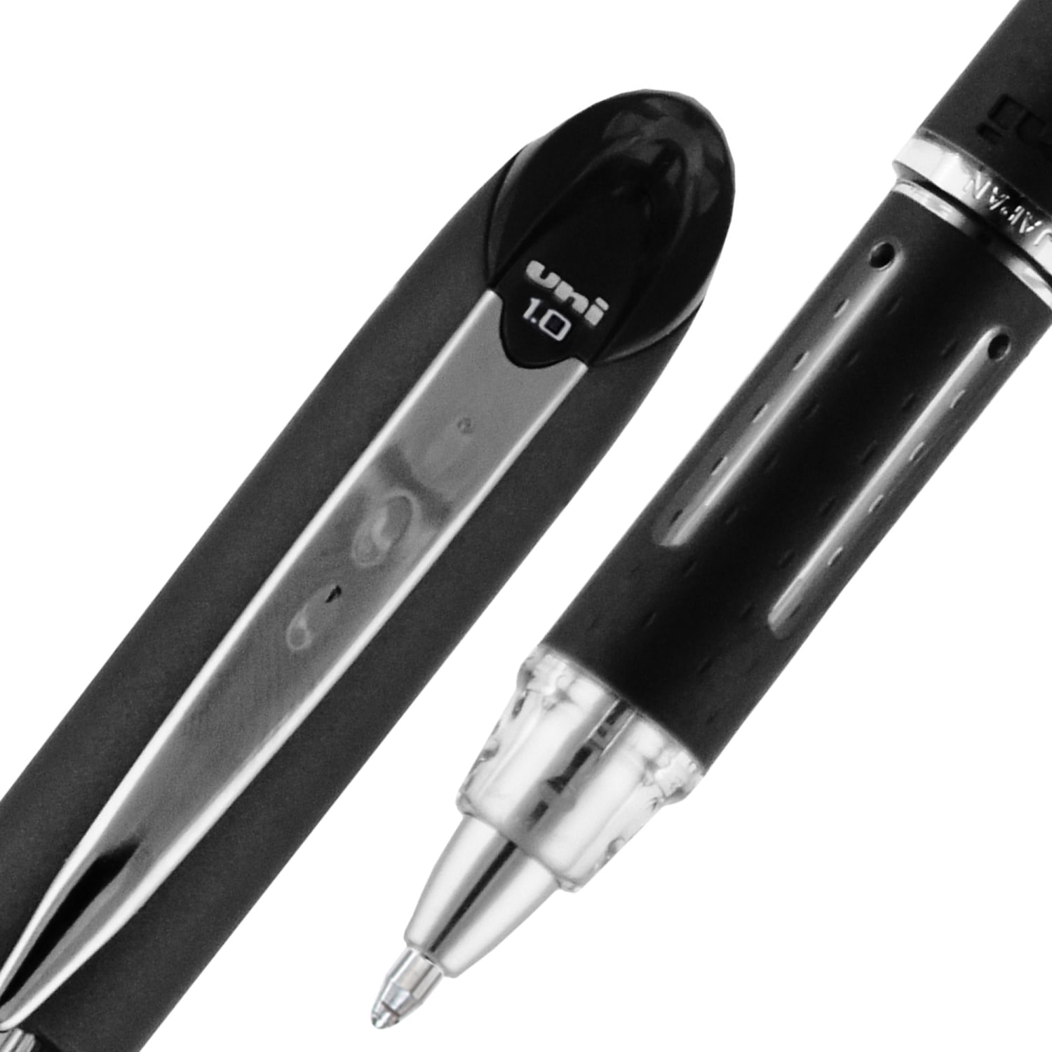 uniball Jetstream Ballpoint Pens, Medium Point, 1.0 mm, Black Barrel, Black Ink, Box Of 12 - Image 3