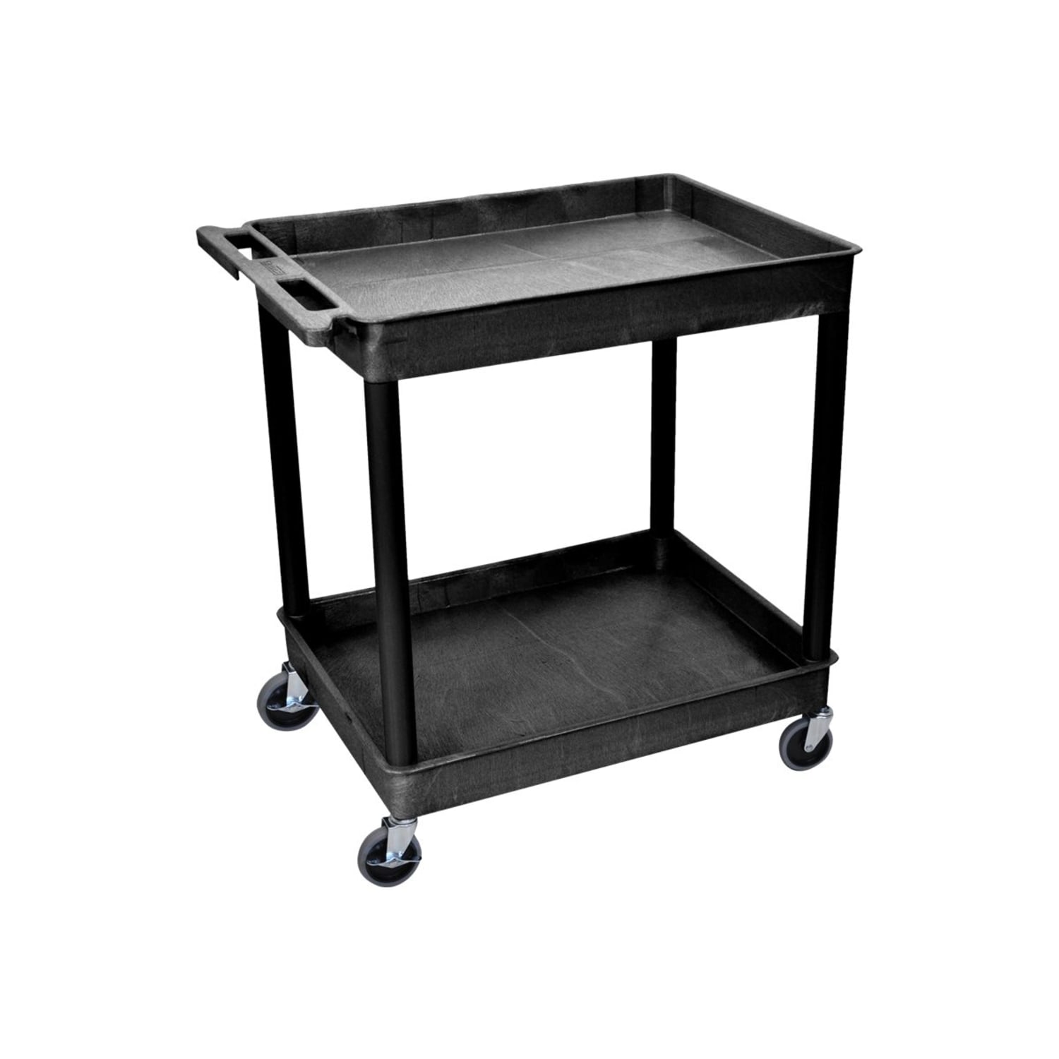 H. Wilson Plastic Tub Cart, 37 1/4inH x 32inW x 24inD, Black - Image 4