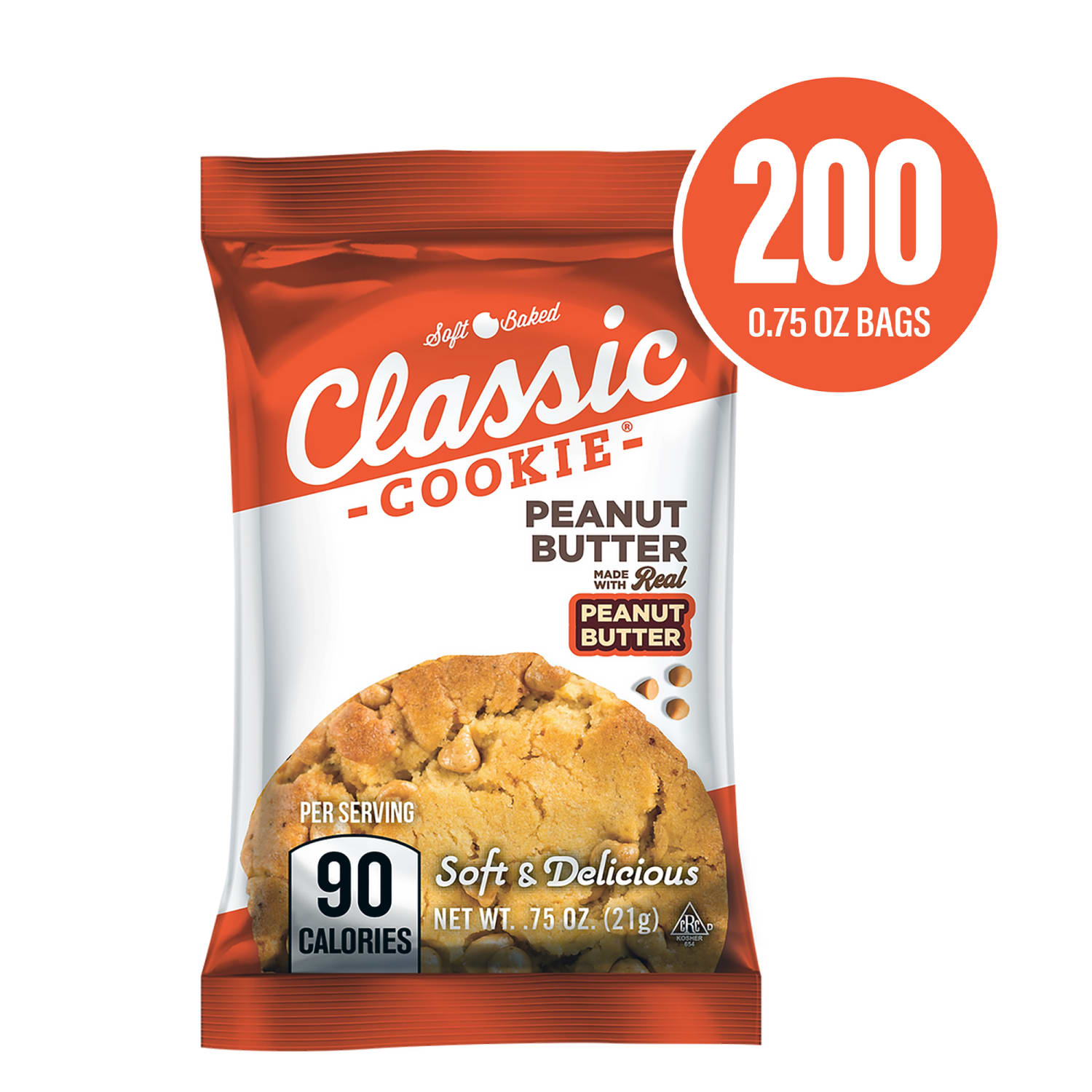 Classic Cookie Peanut Butter Cookies Bulk, 0.75 Oz, Total Qty 200 - Image 4