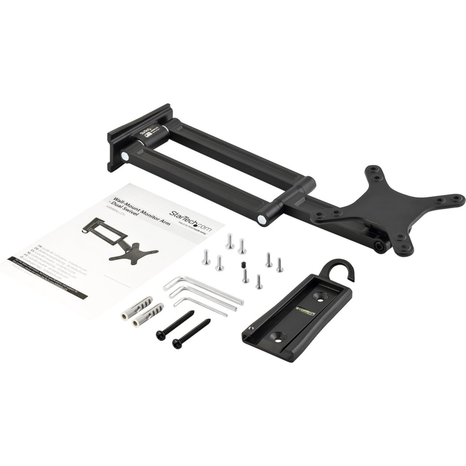 StarTech.com Wall Mount Monitor Arm - Dual Swivel - Supports 13ft" to 34ft" Monitors - VESA Mount - TV Wall Mount - TV Mount - Image 3