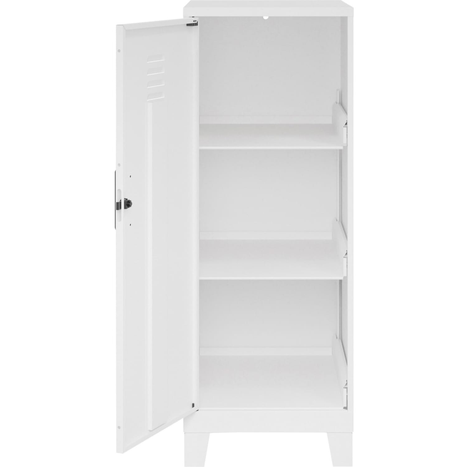 LYS SOHO Locker - 3 Shelve(s) - for Office, Home, Classroom, Playroom, Basement, Garage, Cloth, Sport Equipments, Toy, Game - Overall Size 42.5in x 14.3in x 18in - Pearl White - Steel - Image 5
