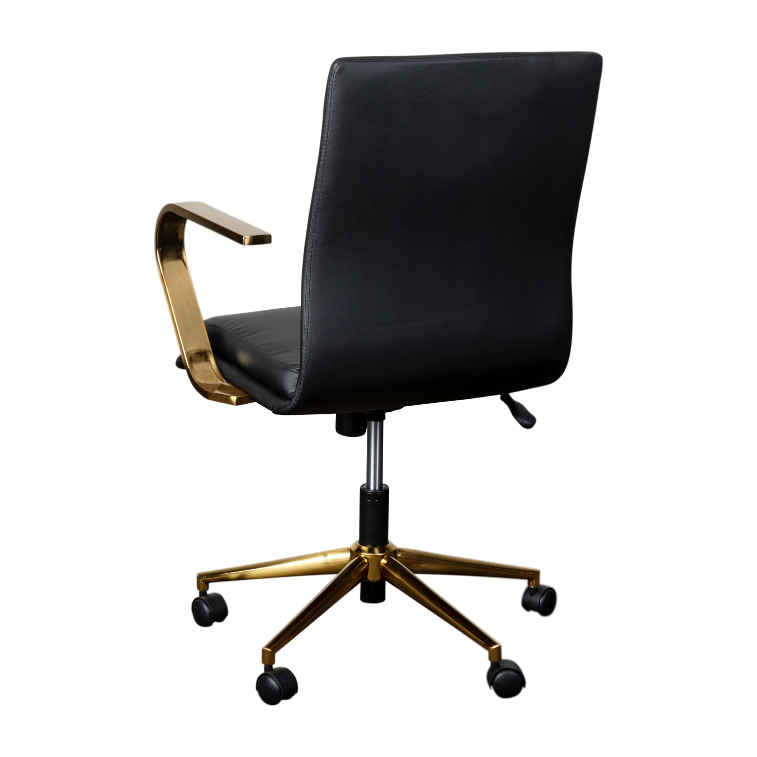 Flash Furniture James Faux Leather MidBack Designer Executive Upholstered Office Chair BlackGold PopularChairscom Flash Furniture James Faux Leather Mid Back Designer Executive Upholstered Office Chair BlackGold PopularChairscom