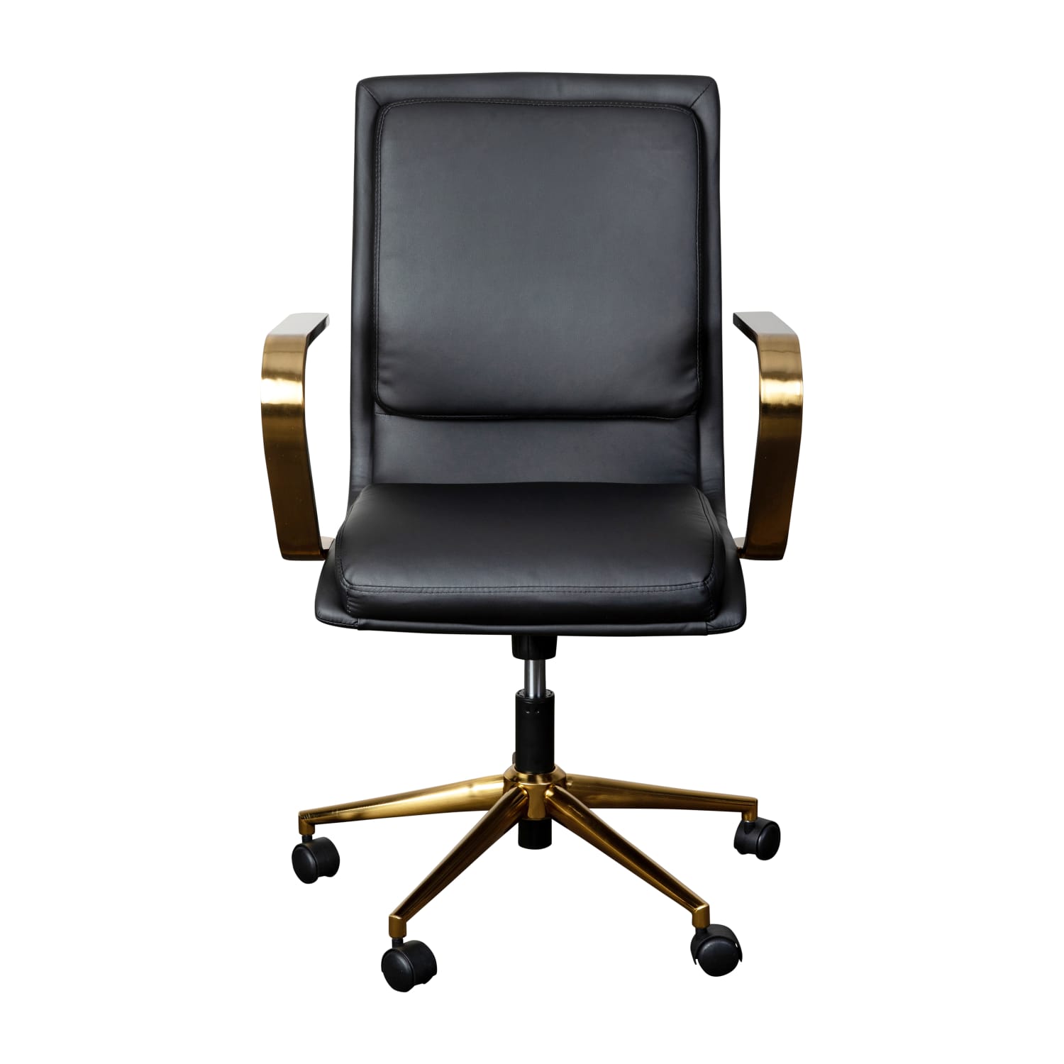 Flash Furniture James Faux Leather MidBack Designer Executive Upholstered Office Chair BlackGold PopularChairscom Flash Furniture James Faux Leather Mid Back Designer Executive Upholstered Office Chair BlackGold PopularChairscom