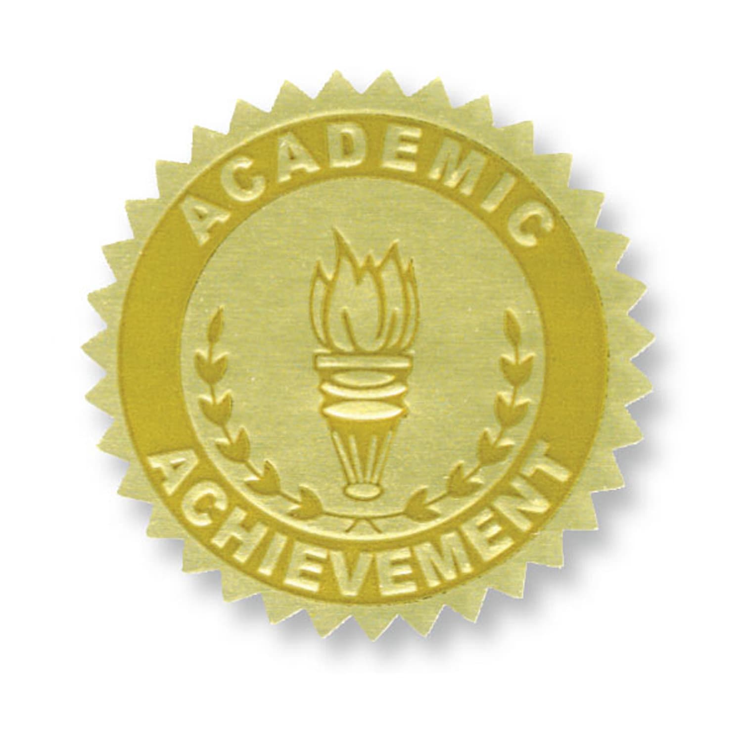 Hayes Publishing Gold Foil Embossed Seals, Academic Achievement, 54 Per Pack, Set Of 3 Packs - Image 3