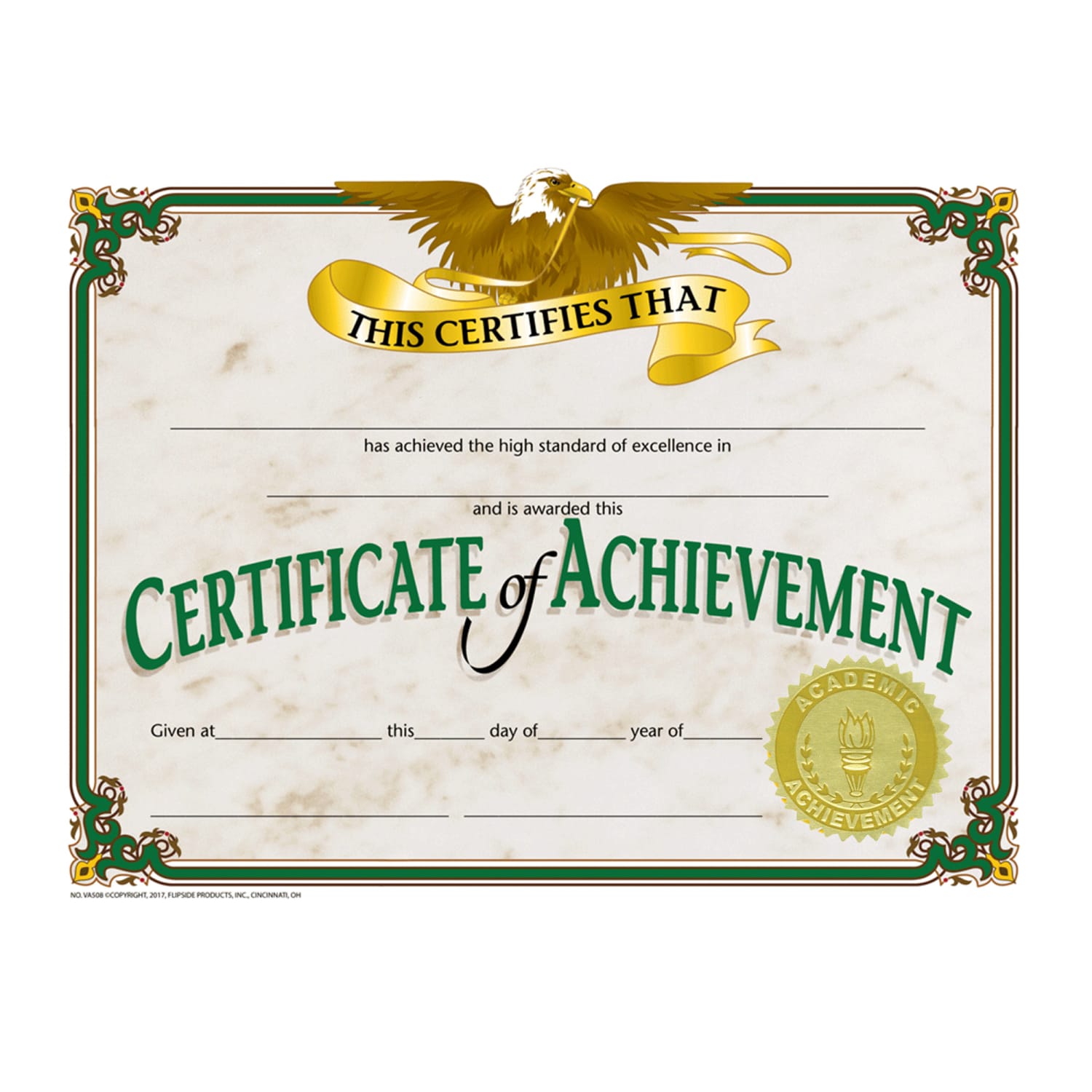 Hayes Publishing Gold Foil Embossed Seals, Academic Achievement, 54 Per Pack, Set Of 3 Packs - Image 4