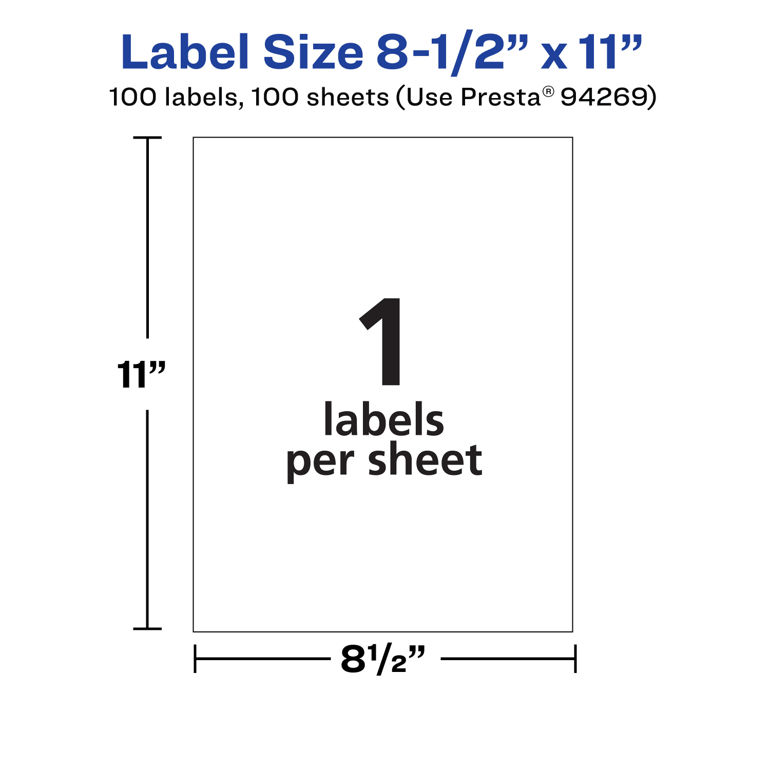Avery Permanent Labels, 94269-WMP100, Rectangle, 8-1/2in x 11in, White, Pack Of 100 - Image 6