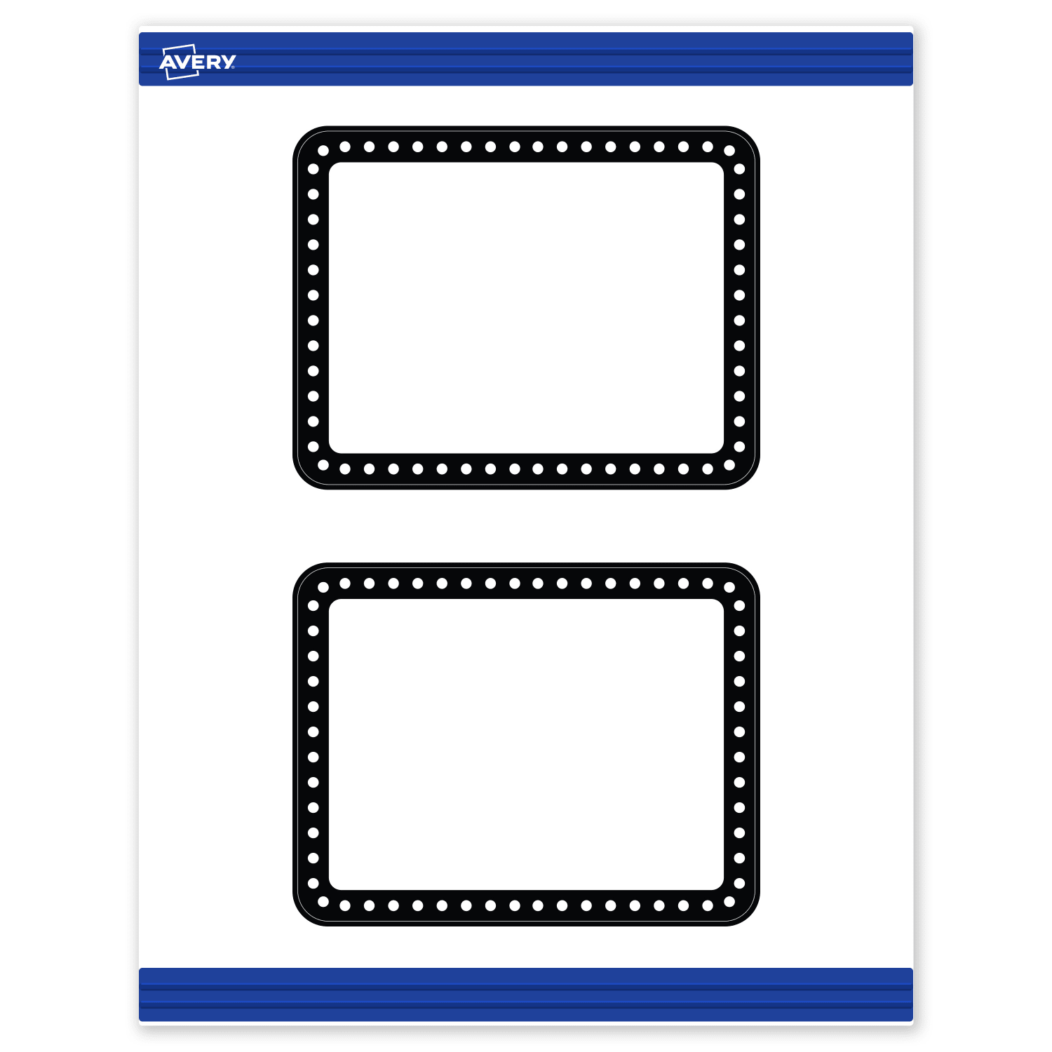 Avery Printable Postcards With Sure Feed Technology, 4.25in x 5-1/2in, Matte White With Black And White Polka Dots, Pack Of 20 - Image 3