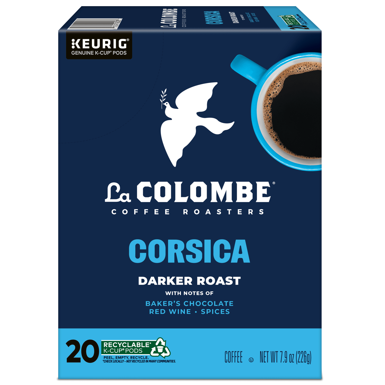 La Colombe Corsica Dark Roast Coffee Keurig K-Cup Pods, Single Serve, Pack Of 20 Pods - Image 3